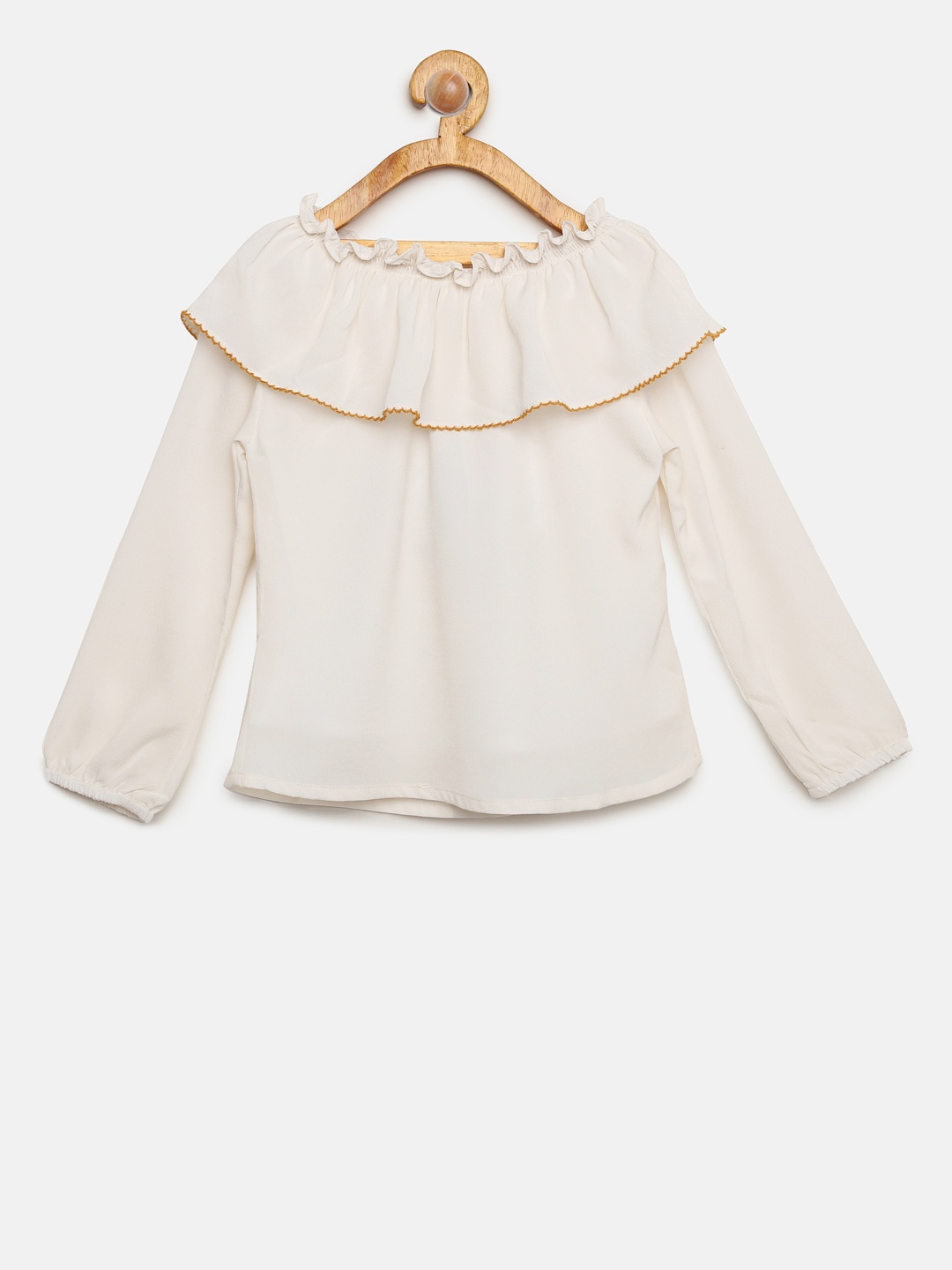 

Peppermint Girls Off White Solid Top