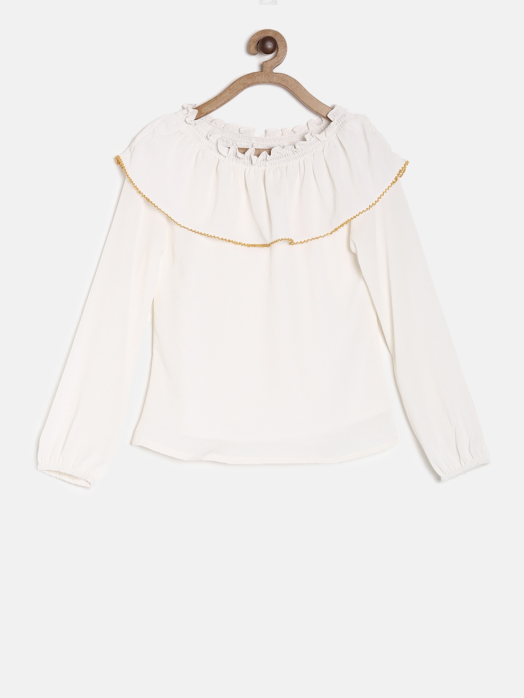 

Peppermint Girls Off-White Solid Top