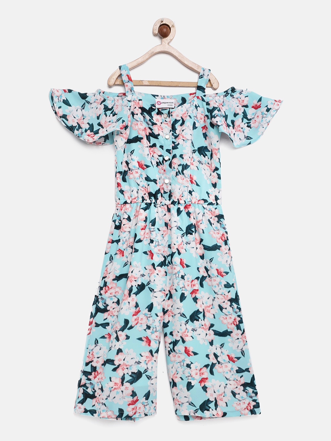 

Peppermint Girls Blue SEASON SMOOTHIE Printed Culotte Jumpsuit