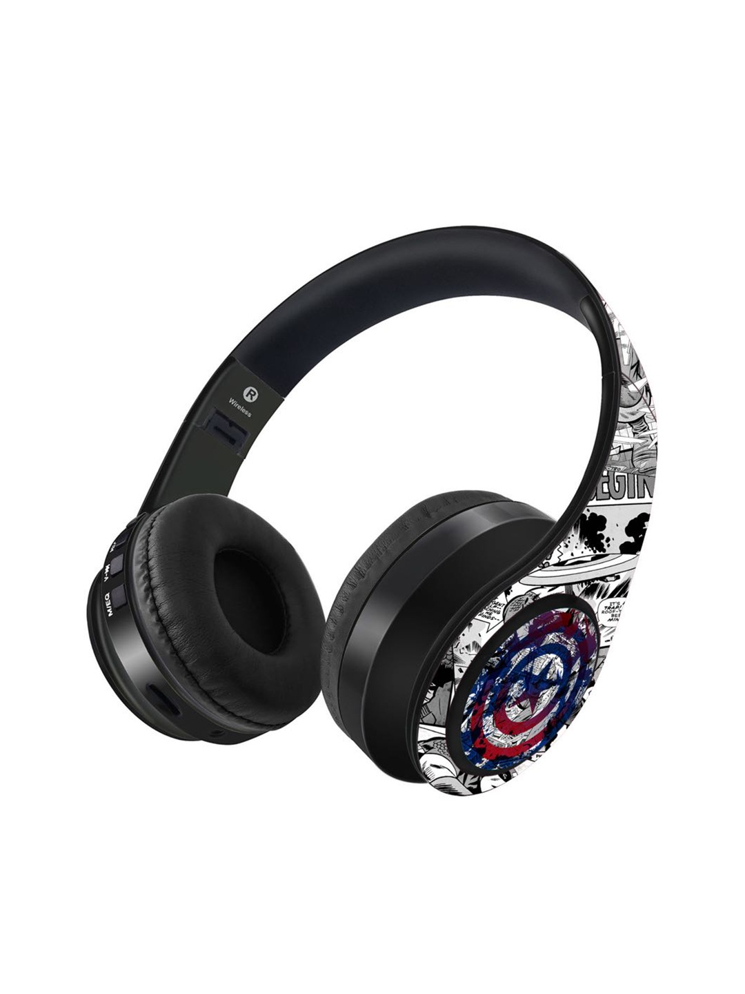 

Kook N Keech White & Grey Captain America Print Wireless Headphones