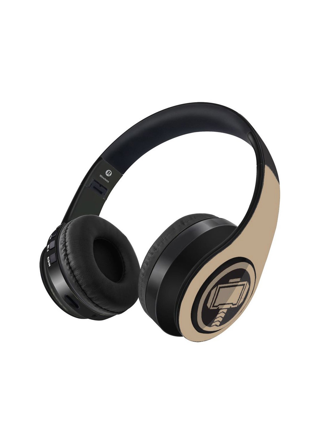 

Kook N Keech Black & Beige Colourblocked Wireless Headphones with Thor Print