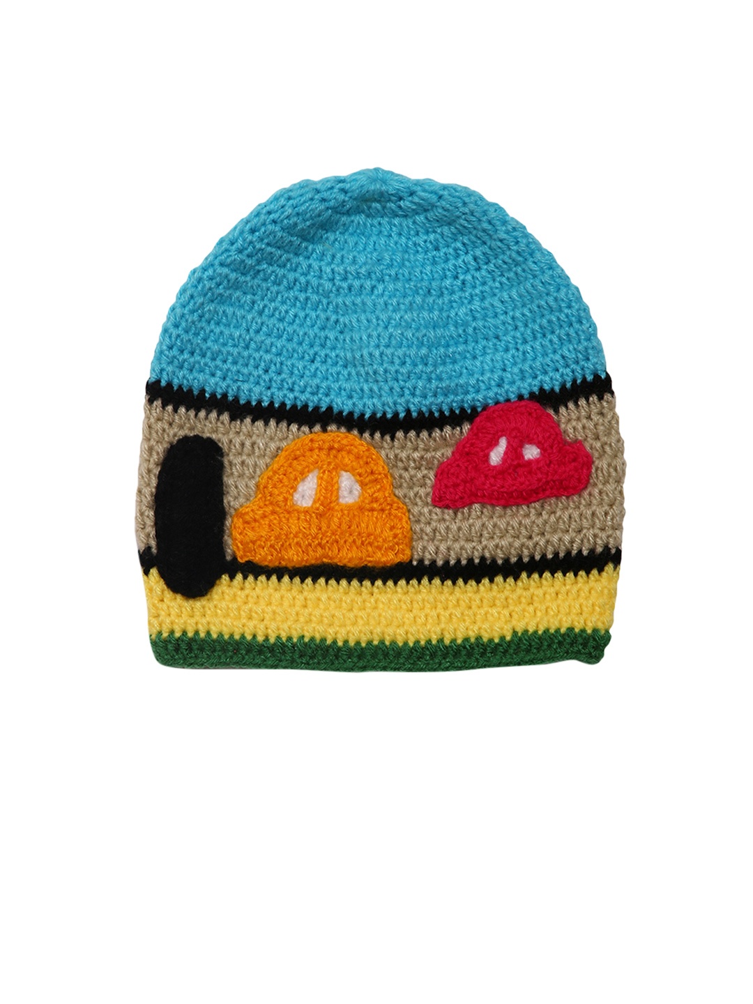 

CHUTPUT Unisex Multicoloured Embroidered Beanie, Multi