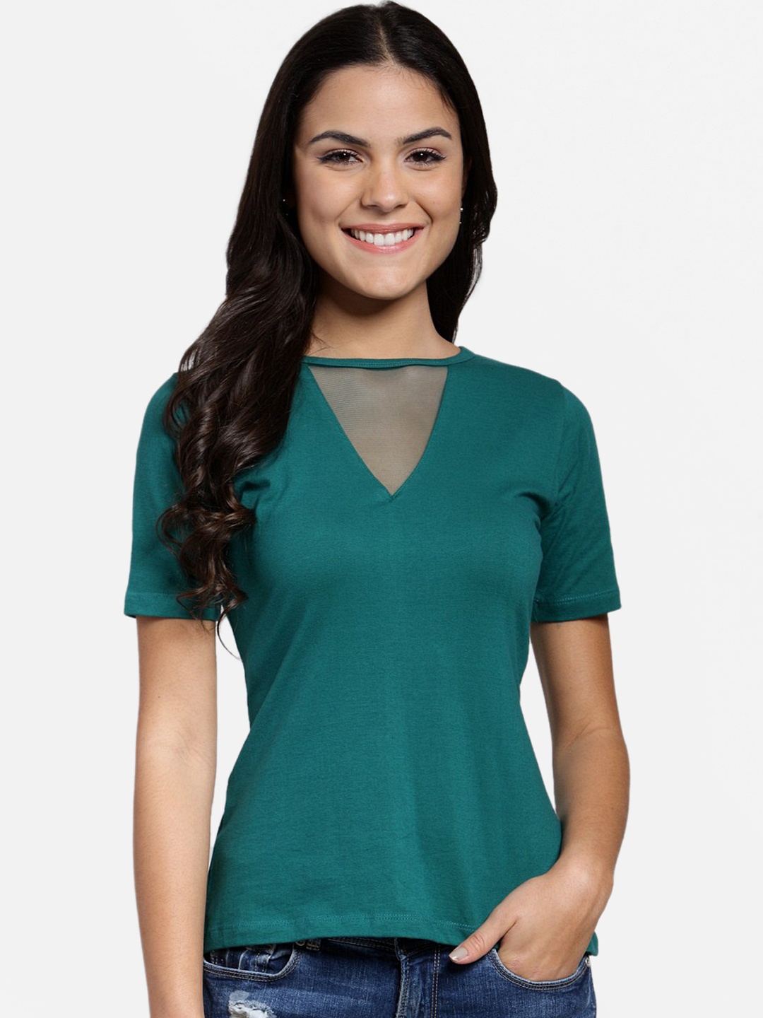 

Cation Women Green Solid Top