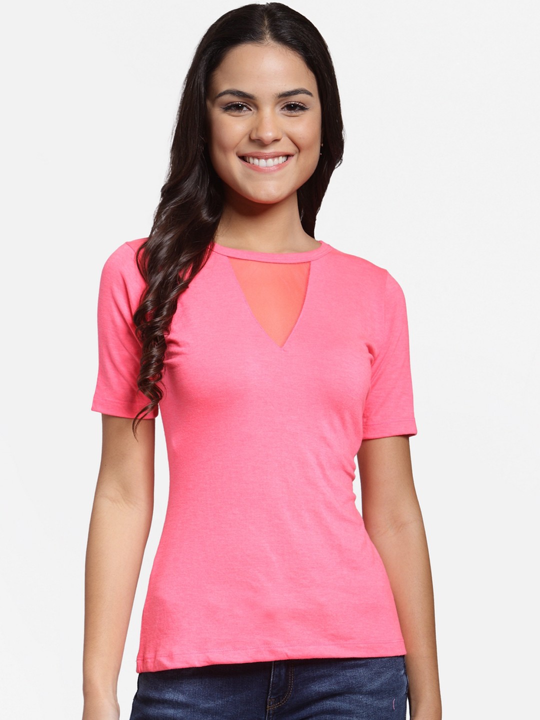 

Cation Women Pink Solid Top