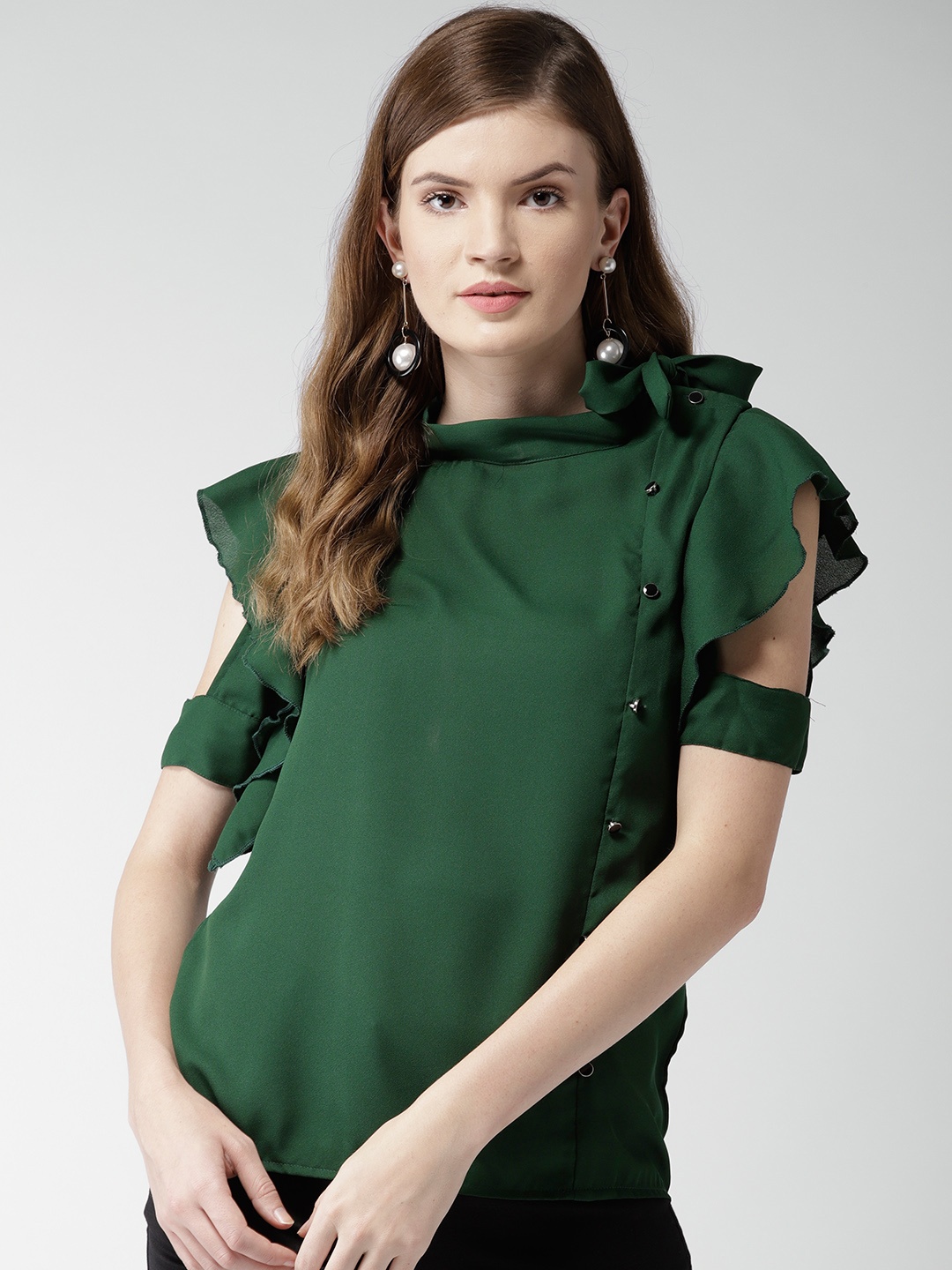 

La Zoire Women Green Solid Top