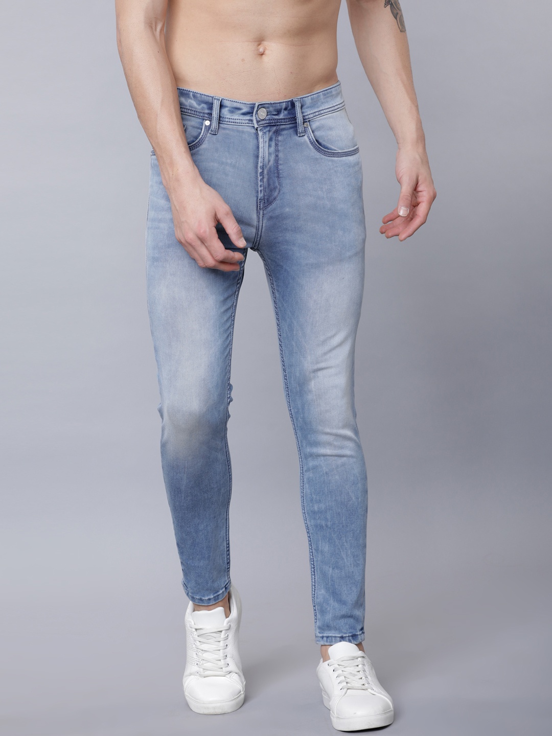 

LOCOMOTIVE Men Blue Slim Fit Mid-Rise Clean Look Stretchable Jeans