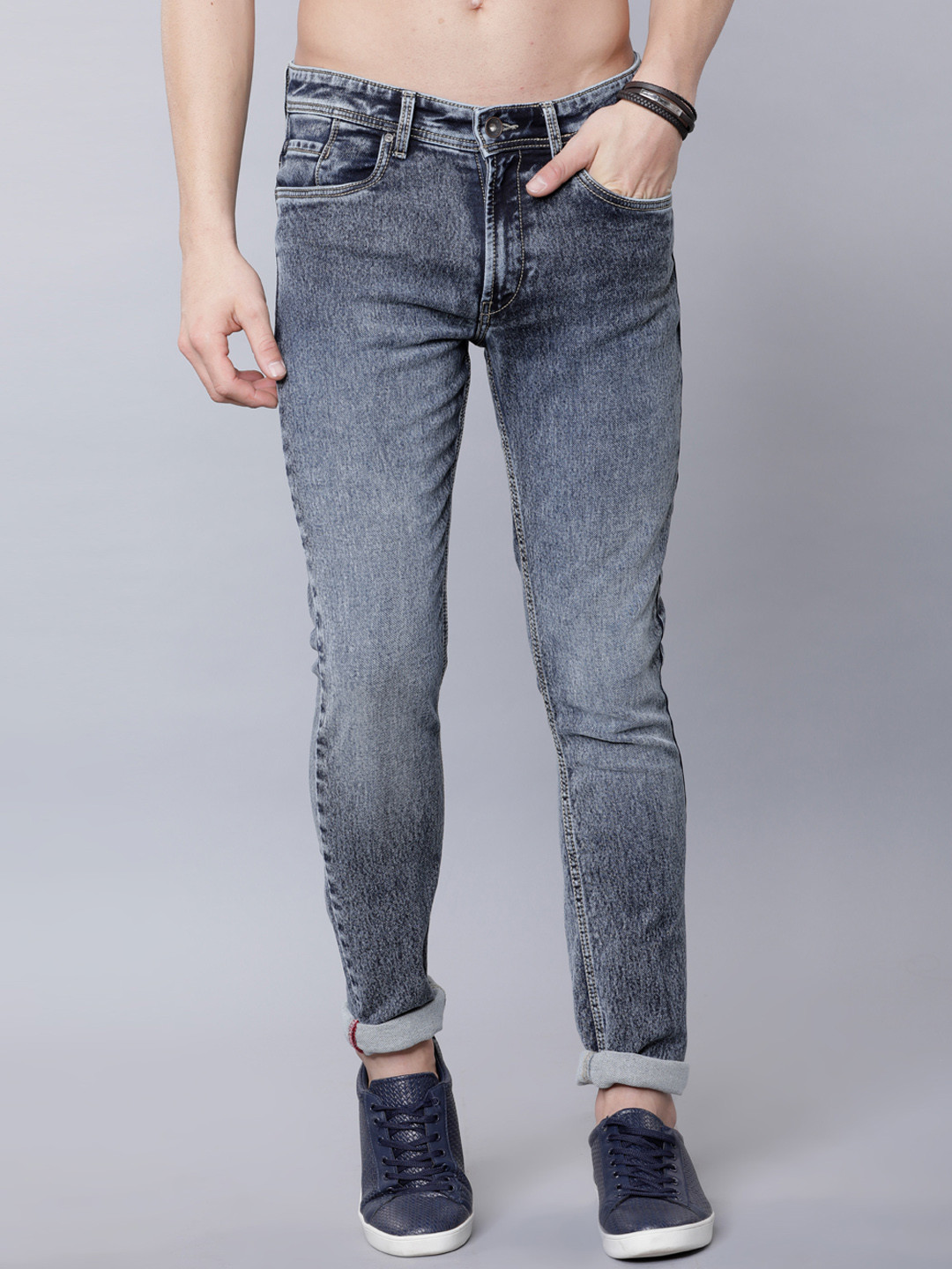 

LOCOMOTIVE Men Blue Slim Fit Mid-Rise Clean Look Stretchable Jeans