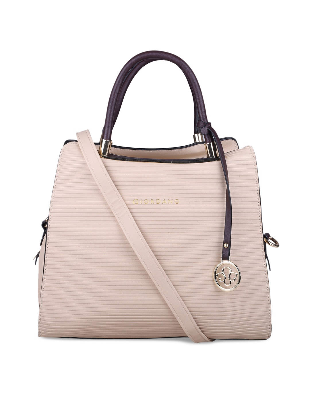 

GIORDANO Beige Solid Satchel