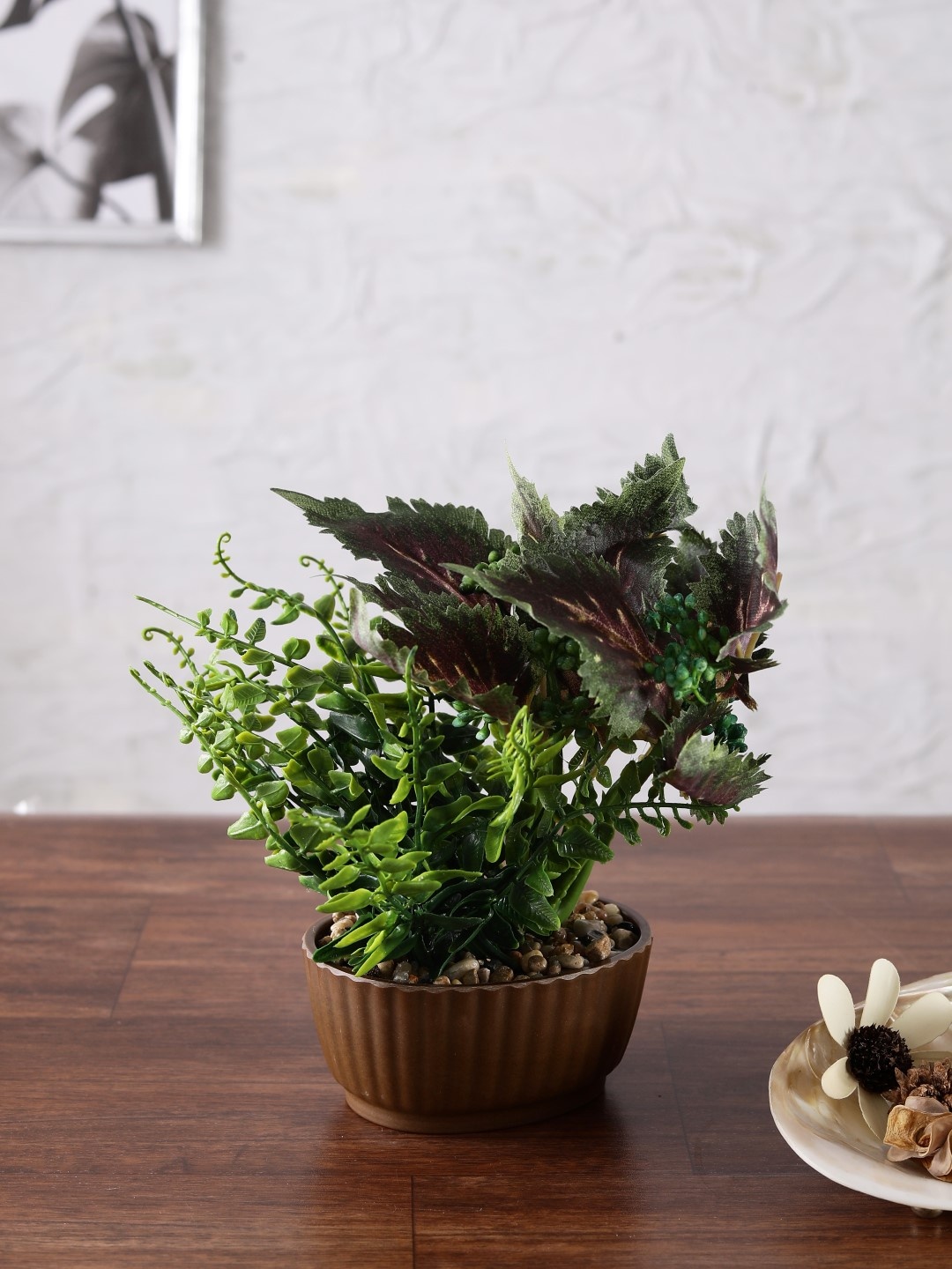 

OddCroft Green & Brown Artificial Hypoestes Plant