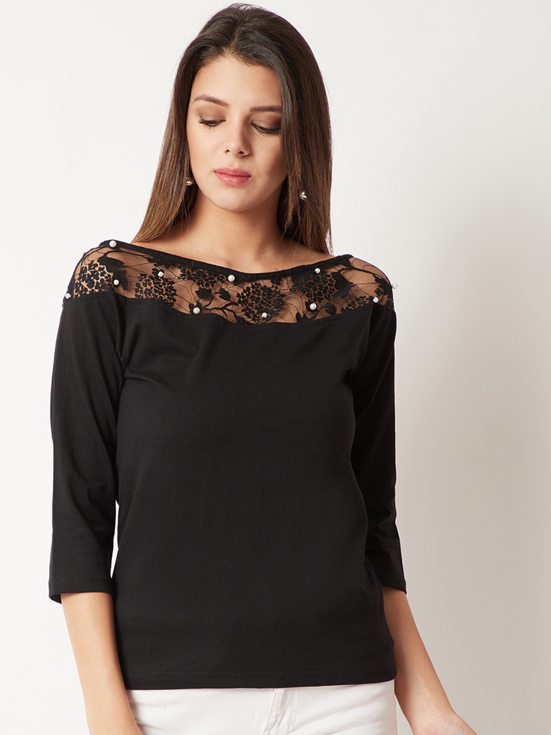

Miss Chase Women Black Solid Top