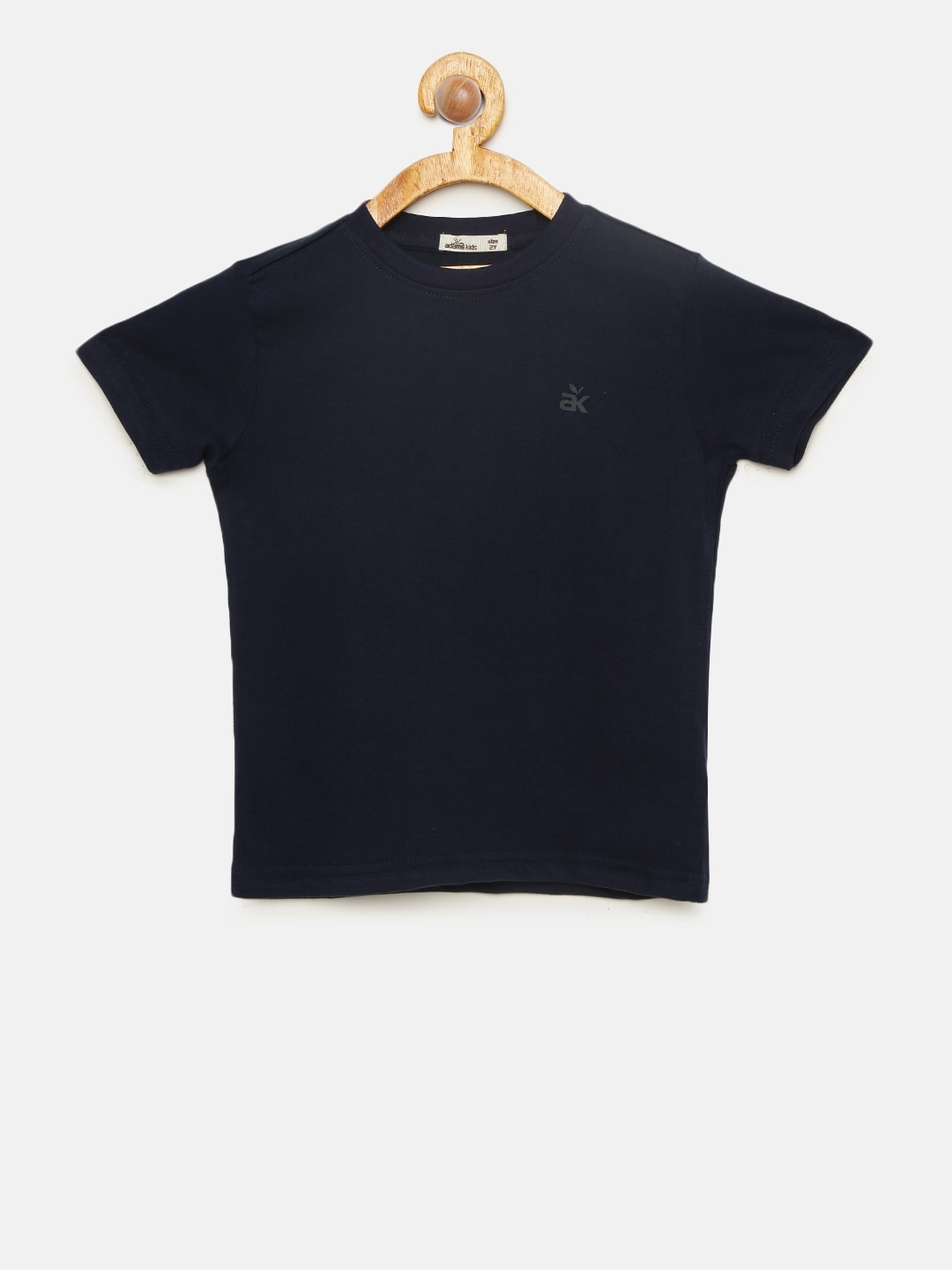 

Adams kids Boys Navy Blue Solid Round Neck T-shirt