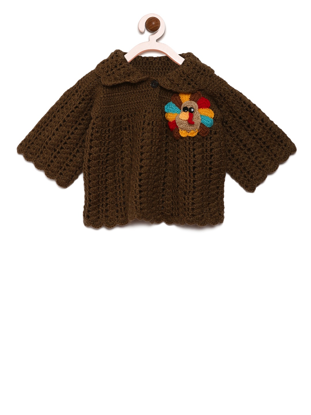 

CHUTPUT Unisex Brown Self Design Pullover