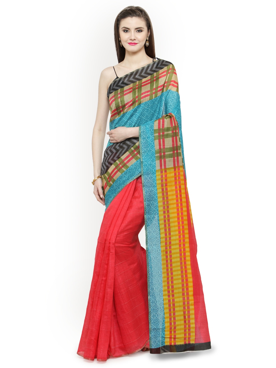 

Shaily Black Printed Silk Cotton Saree