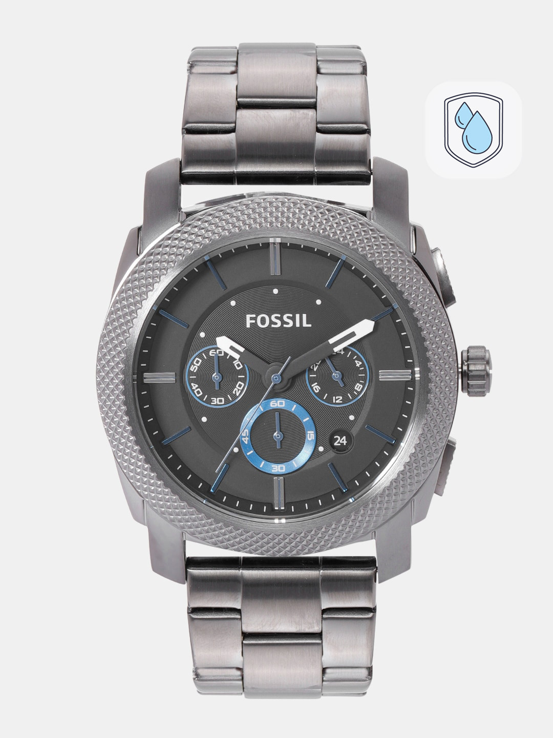 

Fossil Men Charcoal Grey Factory Serviced Chronograph Watch FS4931