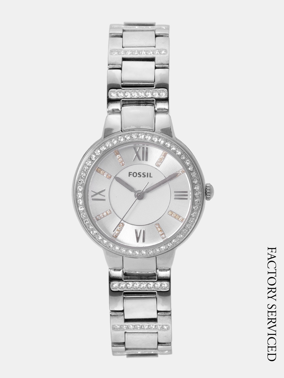 

Fossil Women Silver-Toned Factory Serviced Analogue Watch ES3202I