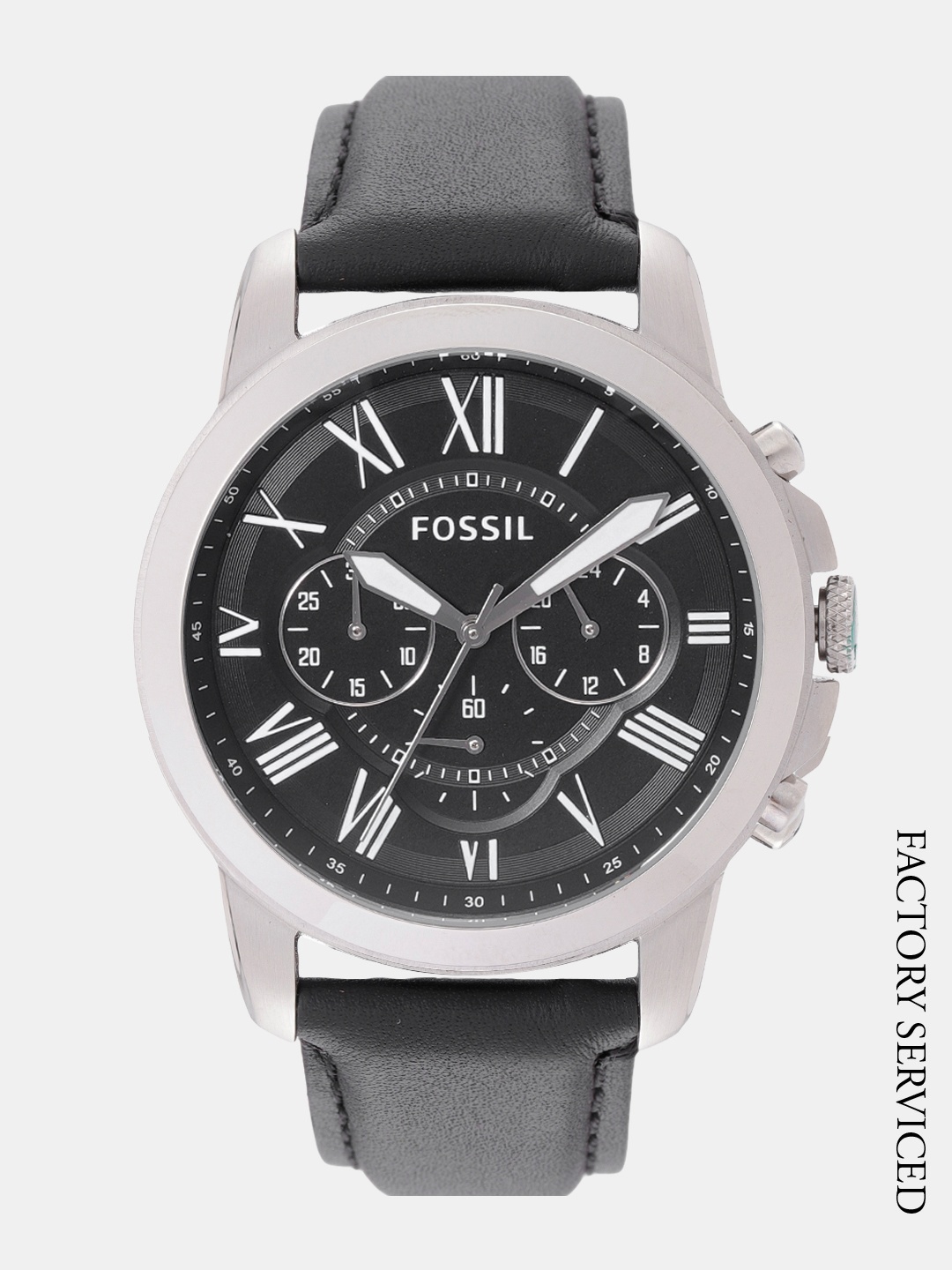 

Fossil Men Black Factory Serviced Chronograph Watch FS4812