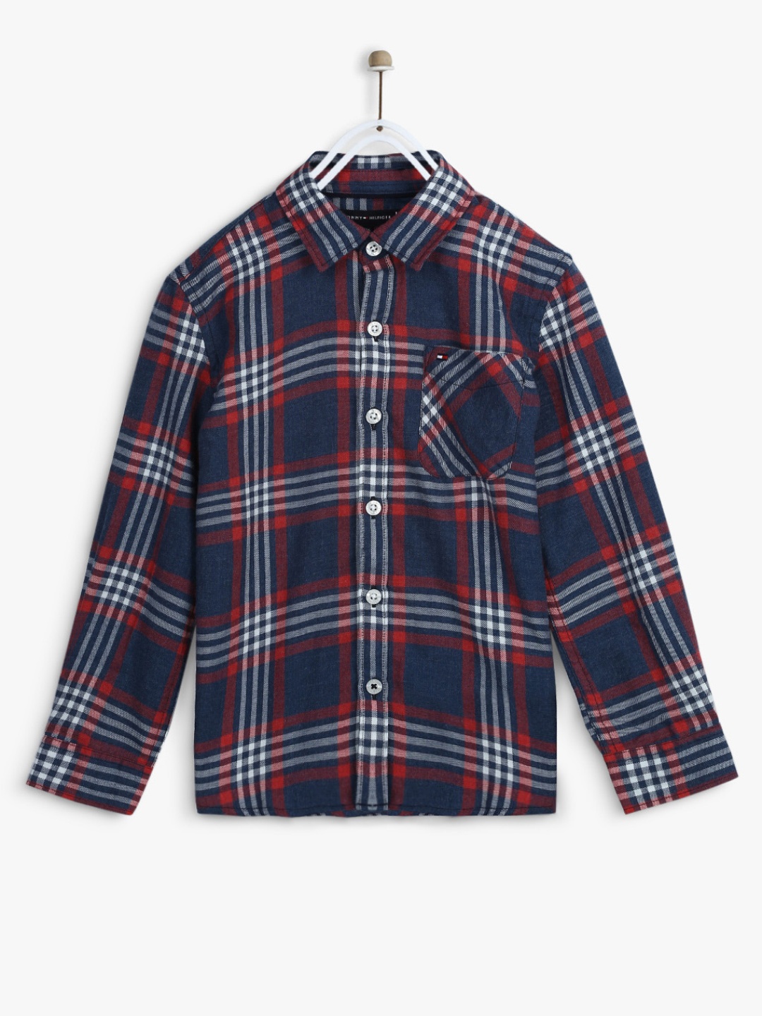 

Tommy Hilfiger Boys Multicoloured Regular Fit Checked Casual Shirt, Multi