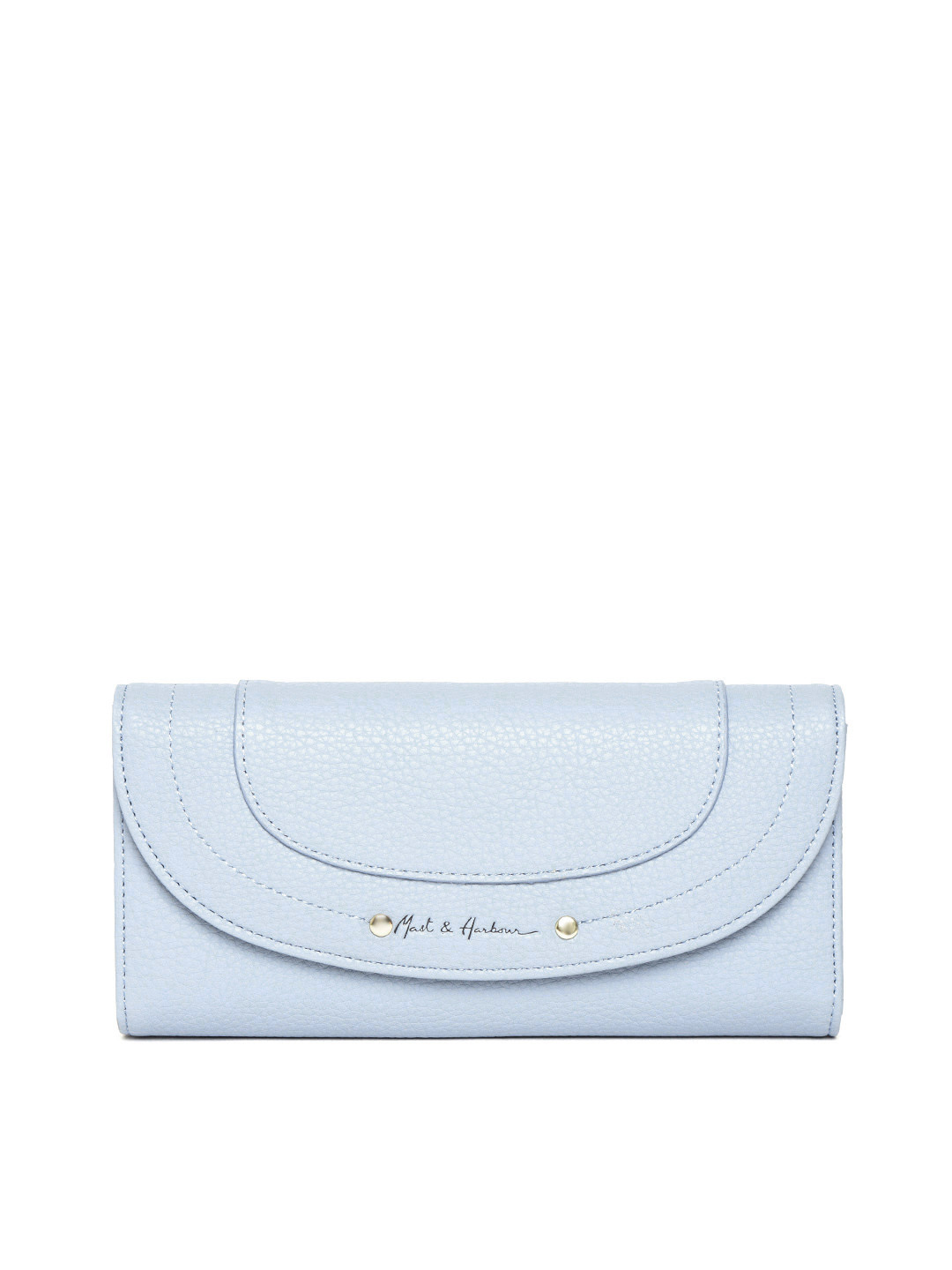 

Mast & Harbour Women Blue Solid Three Fold Wallet
