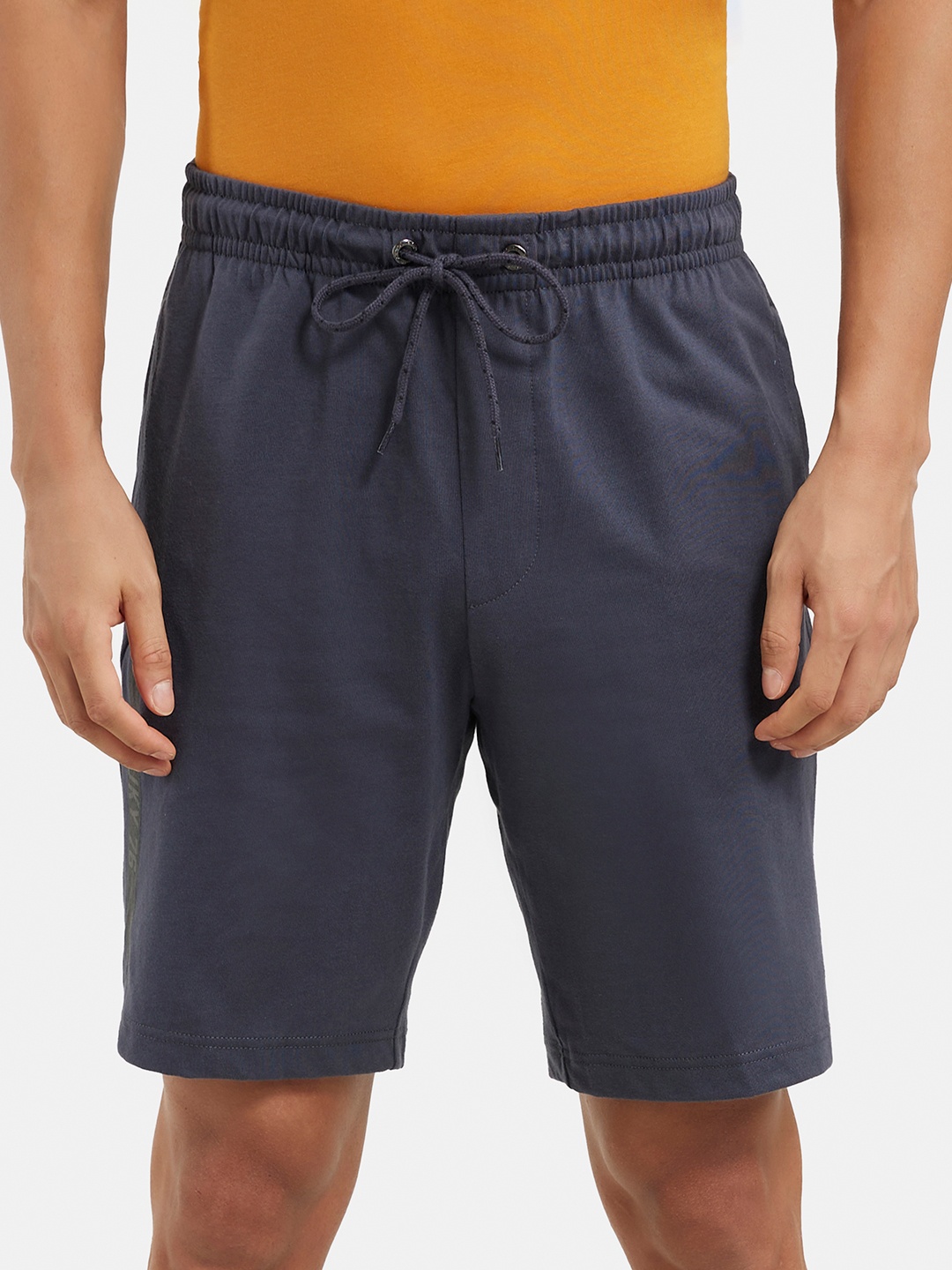 

Jockey Combed Cotton Straight Fit Shorts with Side Pockets-AM12, Charcoal