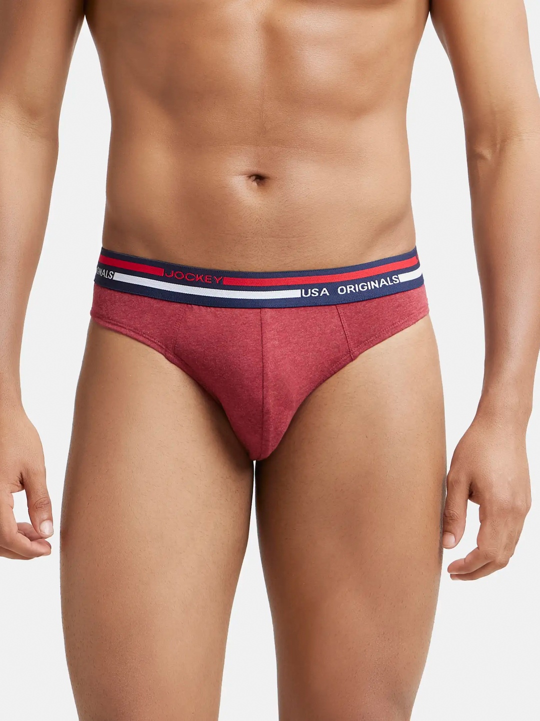 

Jockey Combed Cotton Brief with Ultrasoft Waistband-US49, Red