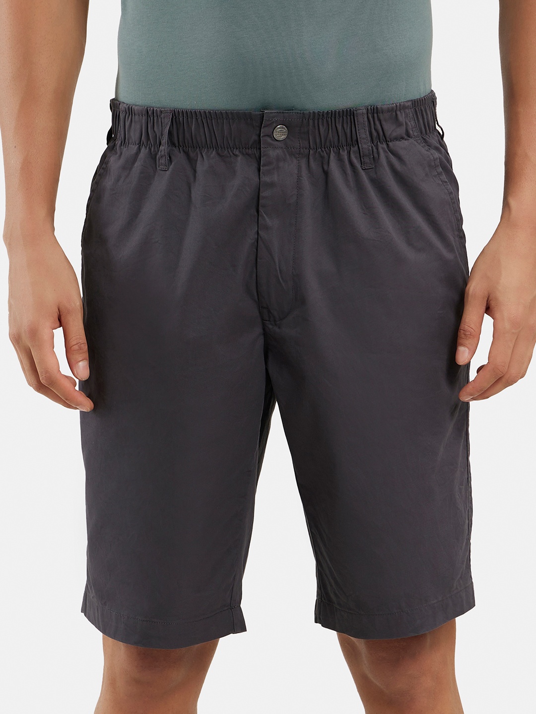 

Jockey Combed Mercerised Cotton Woven Straight Fit Shorts with Side Pockets-1203, Black