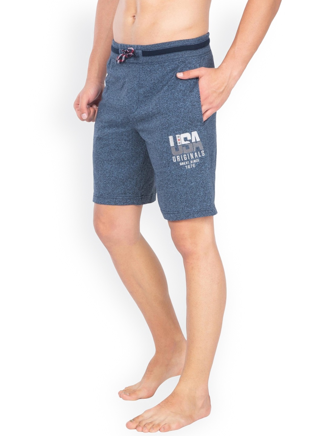 

Jockey Men Navy Blue Solid Lounge Shorts UM03-0103-NVGDL
