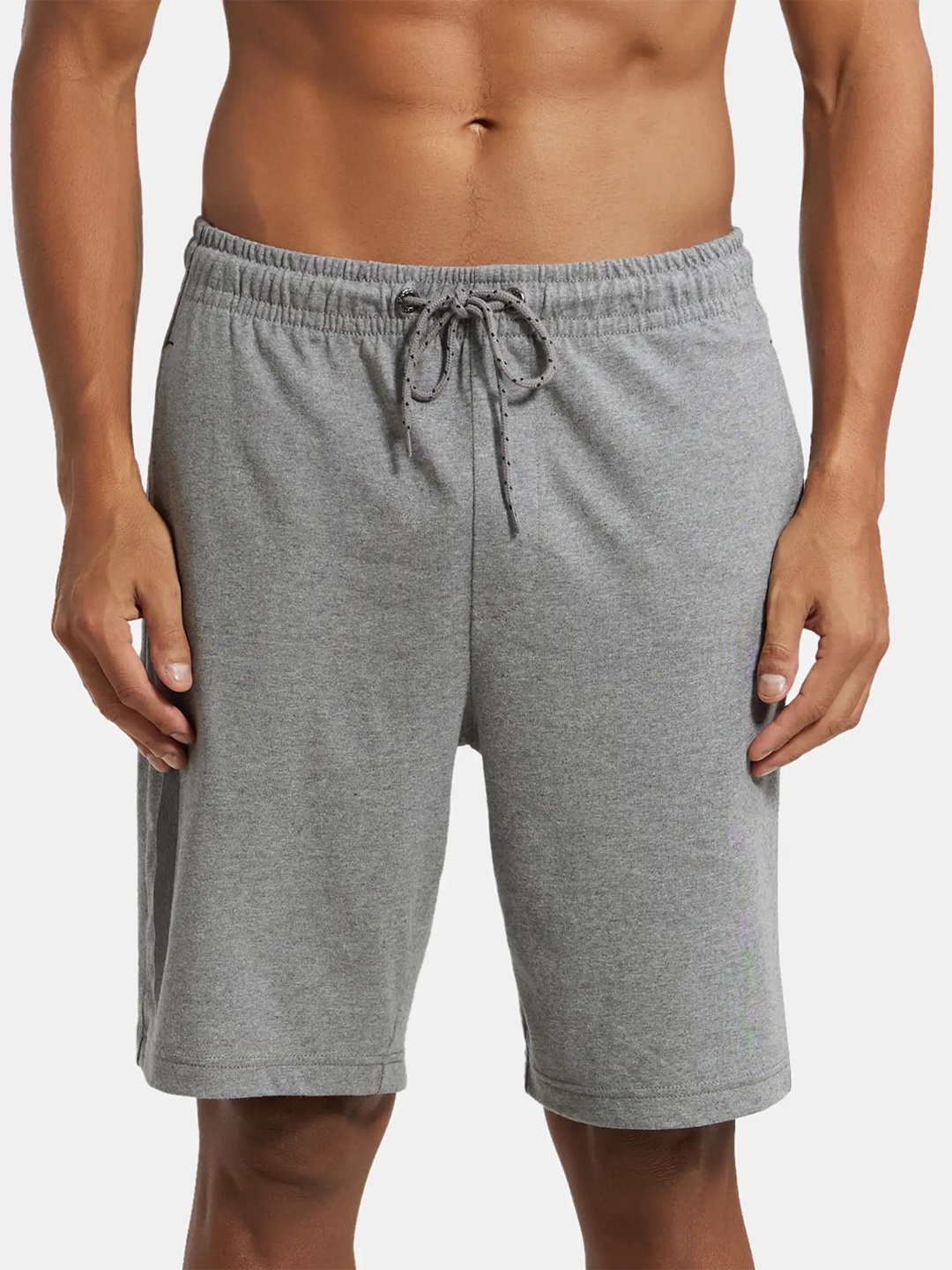 

Jockey Men Pure Cotton Shorts, Grey melange