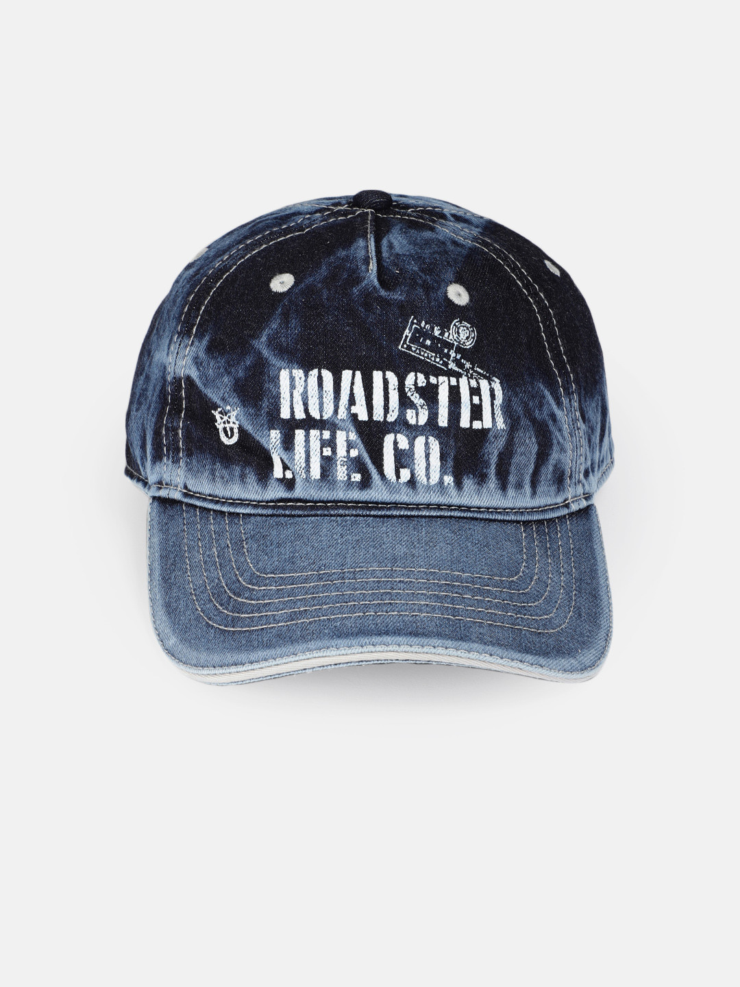 

Roadster Unisex Navy Blue Printed Baseball Cap