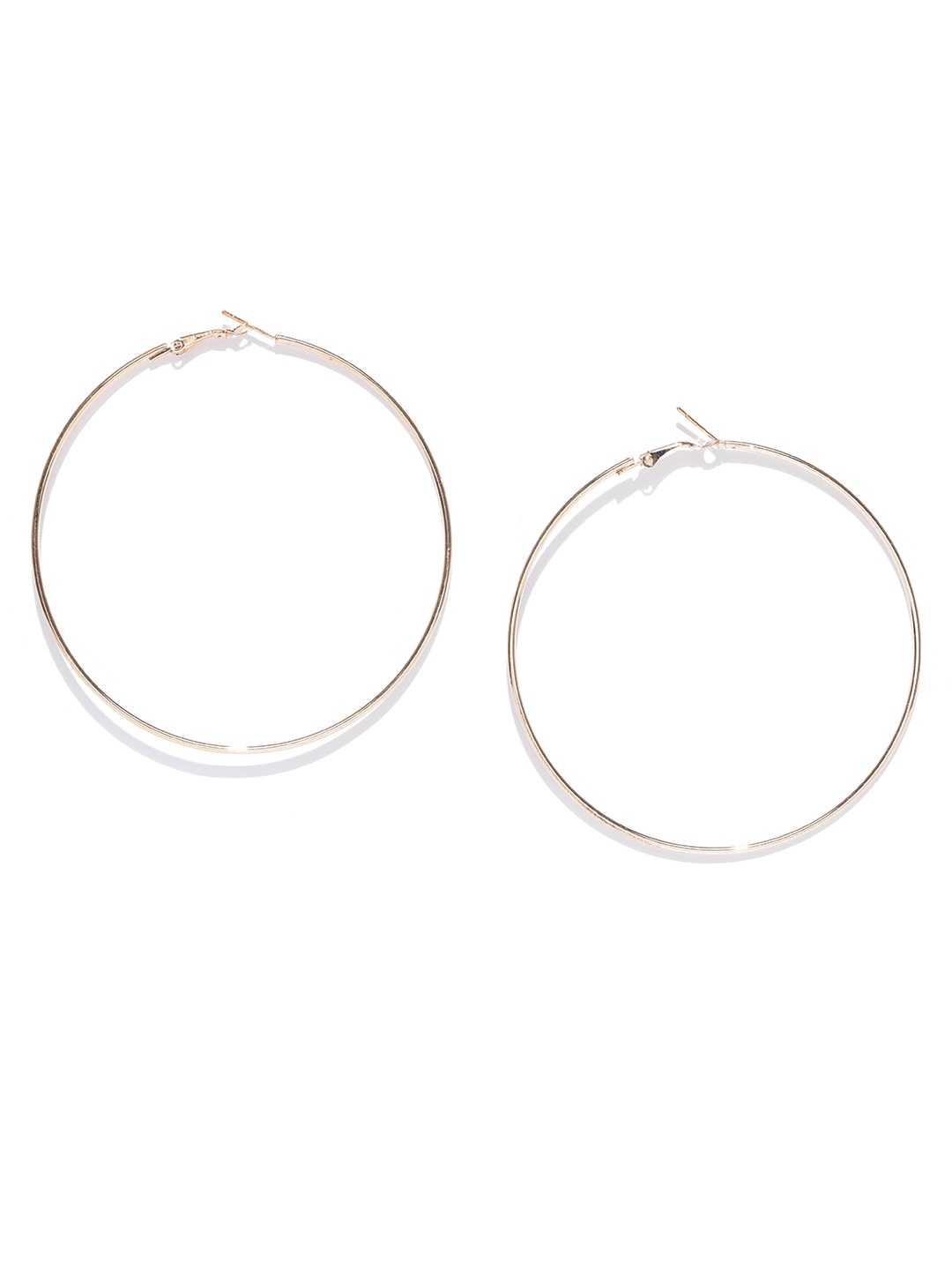 

Jewels Galaxy Gold-Toned Circular Handcrafted Hoop Earrings