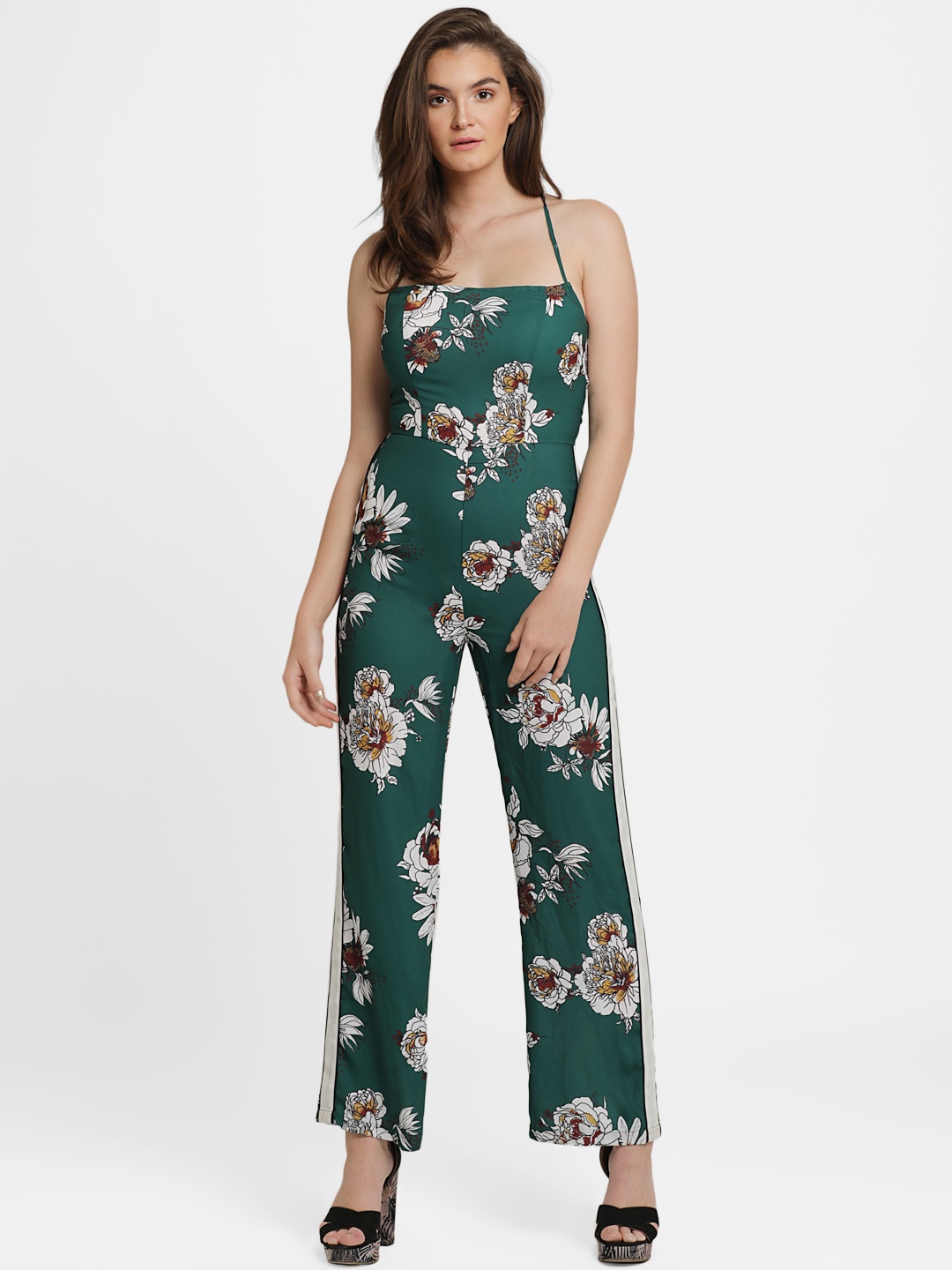 

Kazo Green Printed Basic Jumpsuit