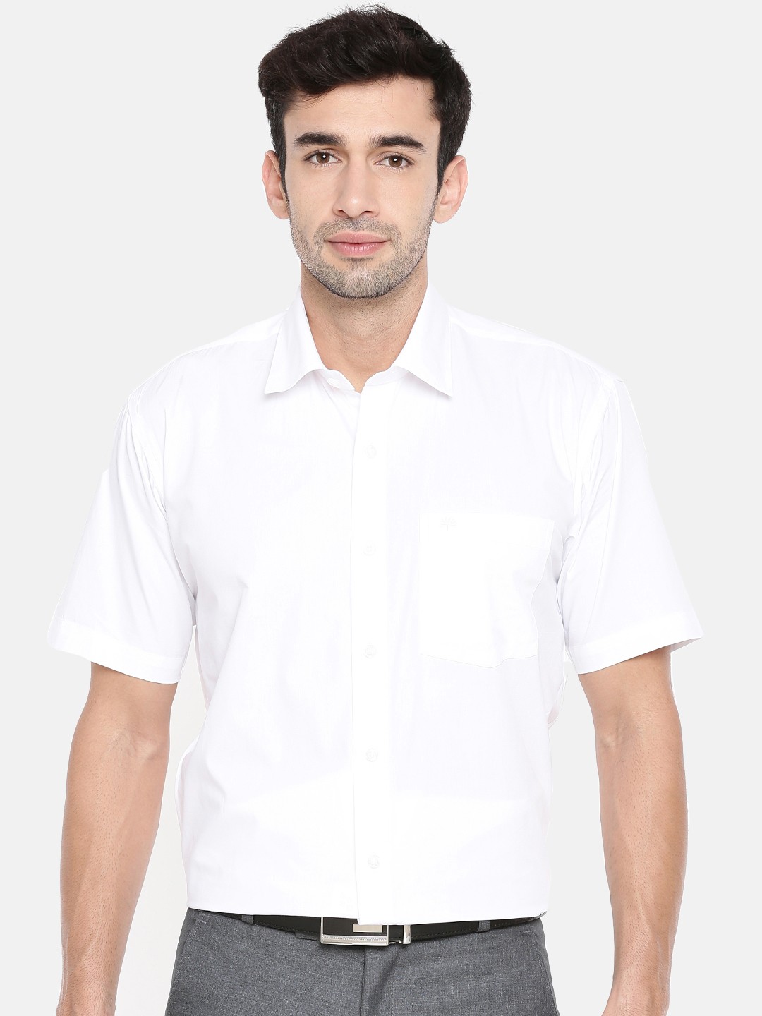 

Chennis Men White Regular Fit Solid Formal Shirt