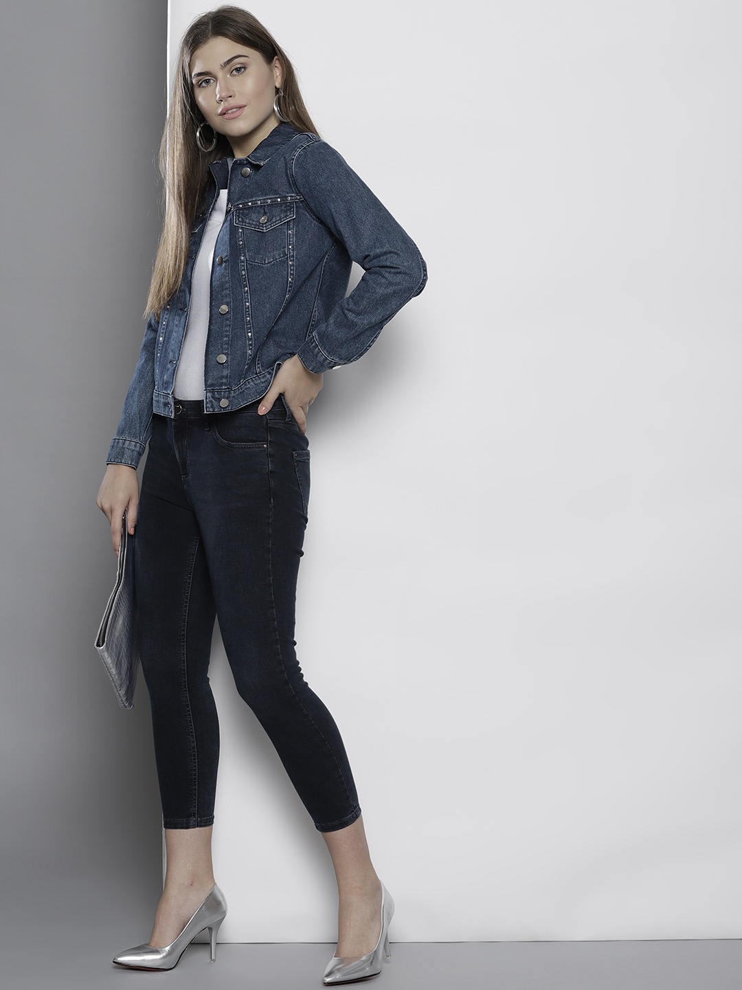 

DOROTHY PERKINS Women Blue Solid Denim Jacket