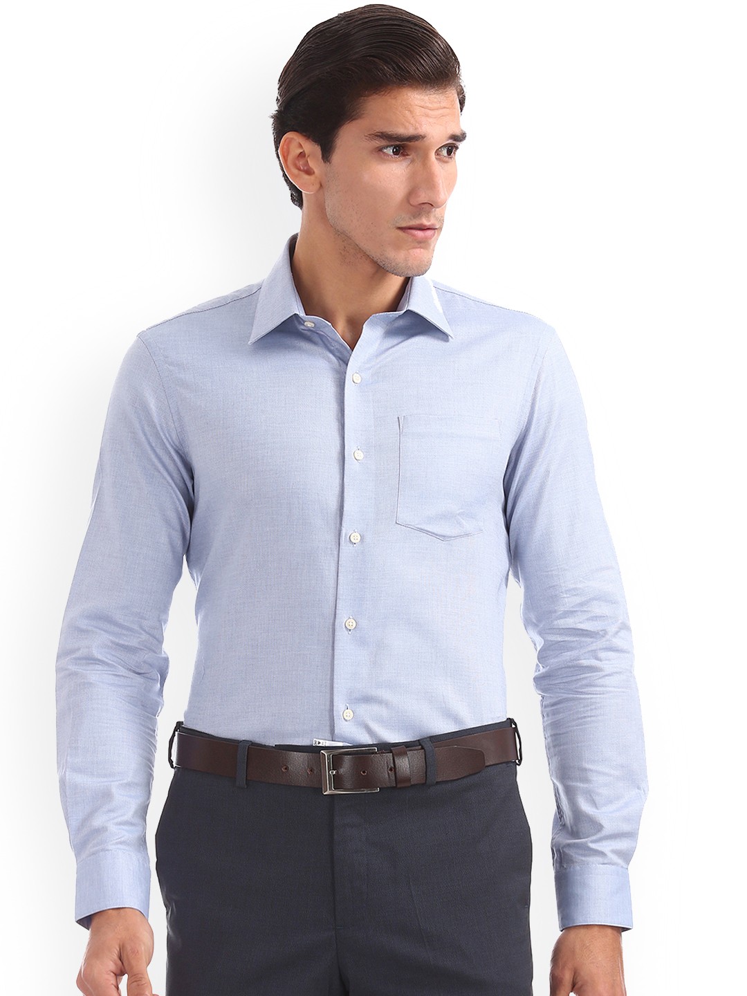 

Arrow Men Blue Slim Fit Solid Formal Shirt
