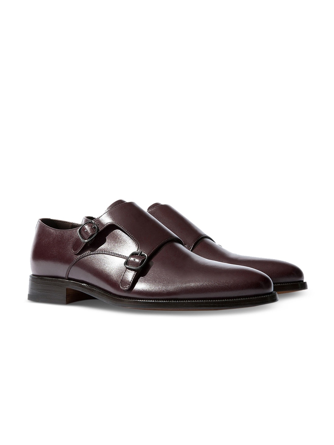 

Rapawalk Burgundy Handcrafted Standard Width Leather Monks