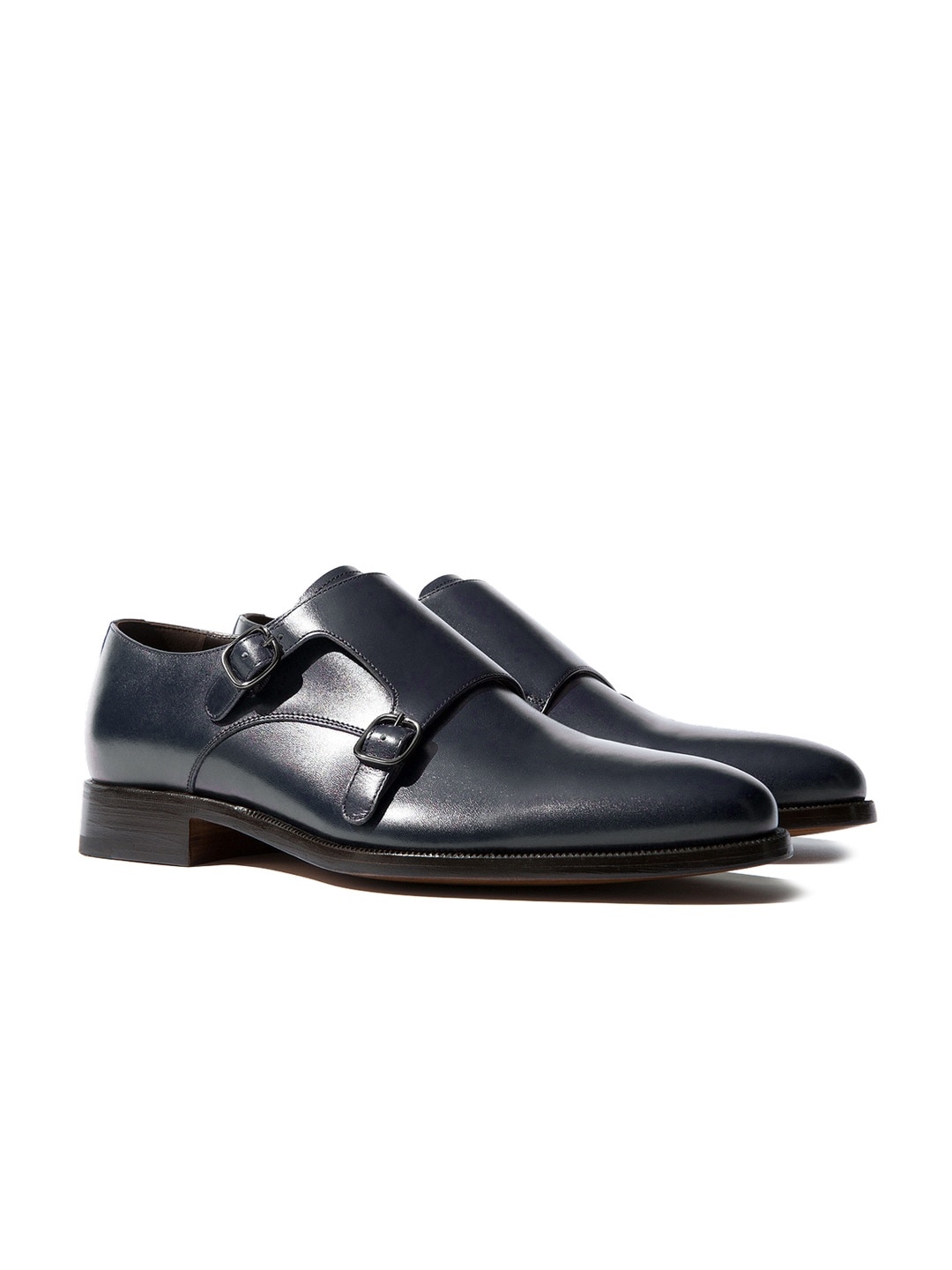 

Rapawalk Blue Handcrafted Standard Width Leather Monks