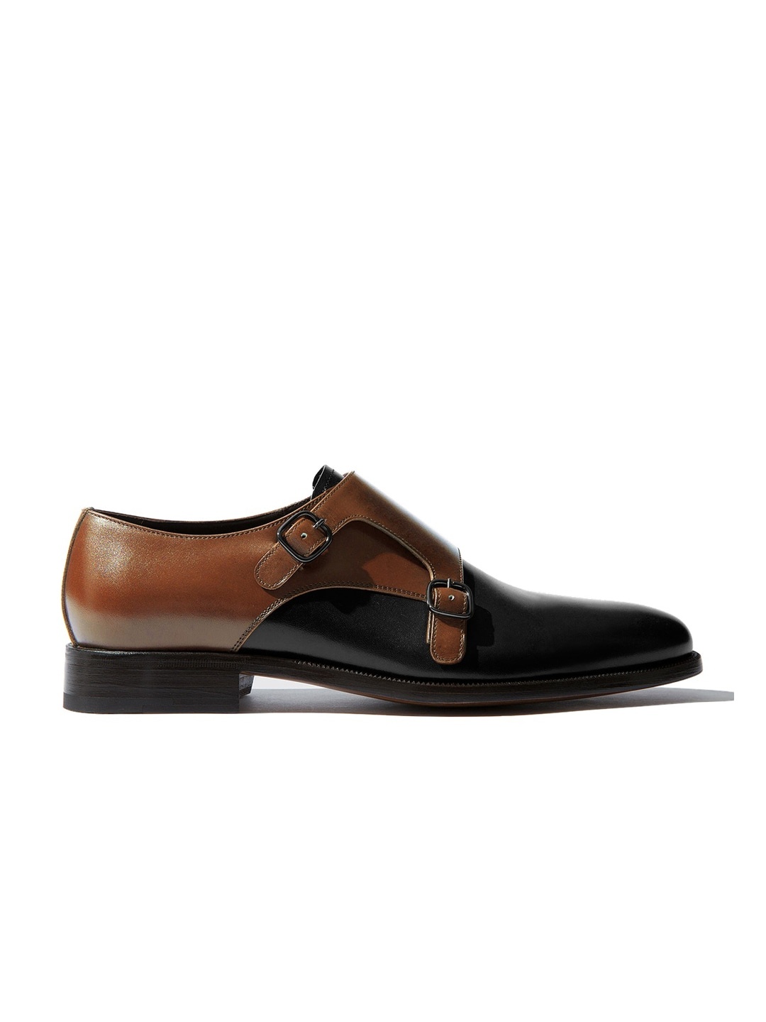 

Rapawalk Tan & Black Handcrafted Standard Width Leather Monks