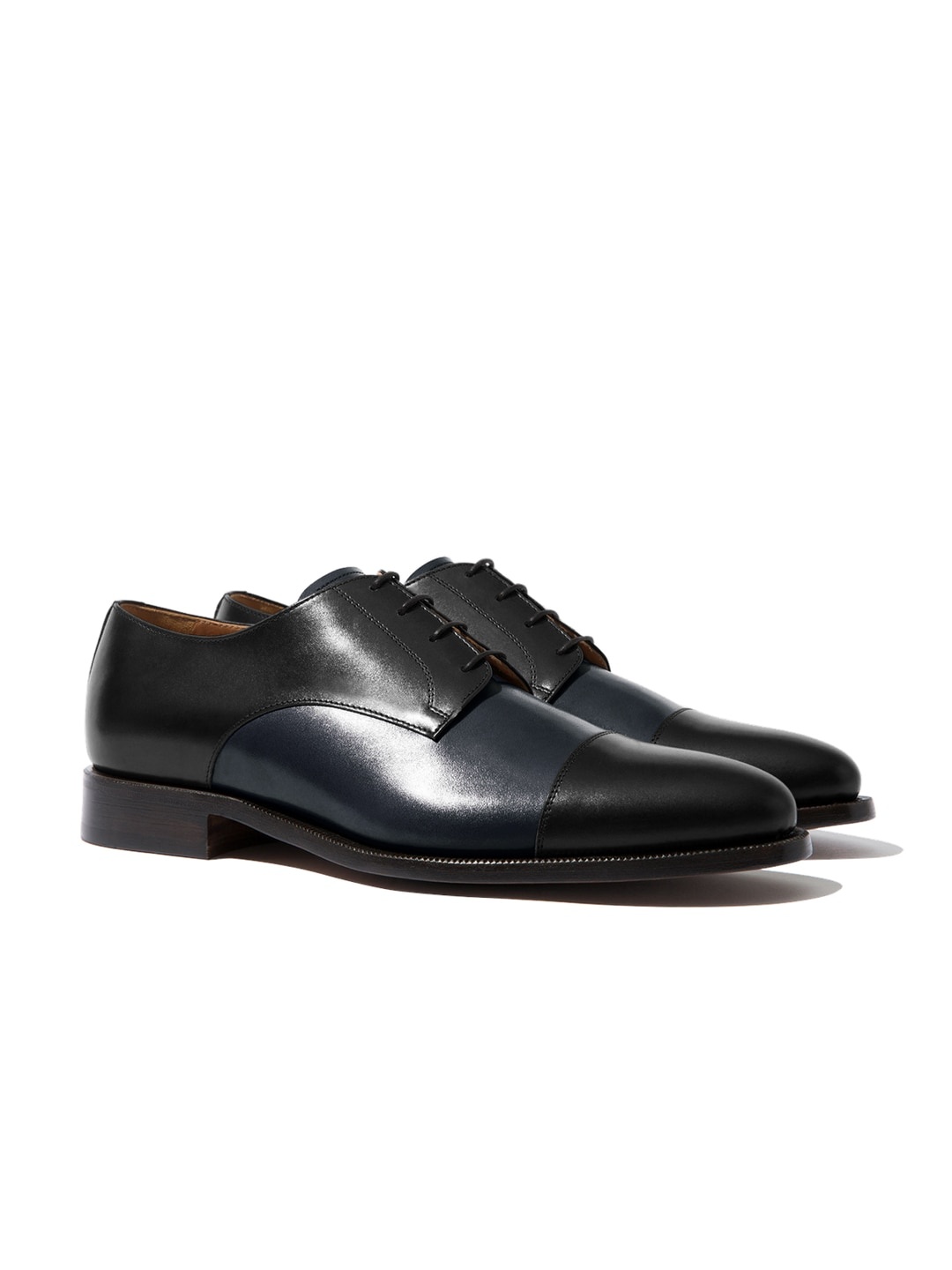 

Rapawalk Black & Blue Handcrafted Standard Width Leather Derbys