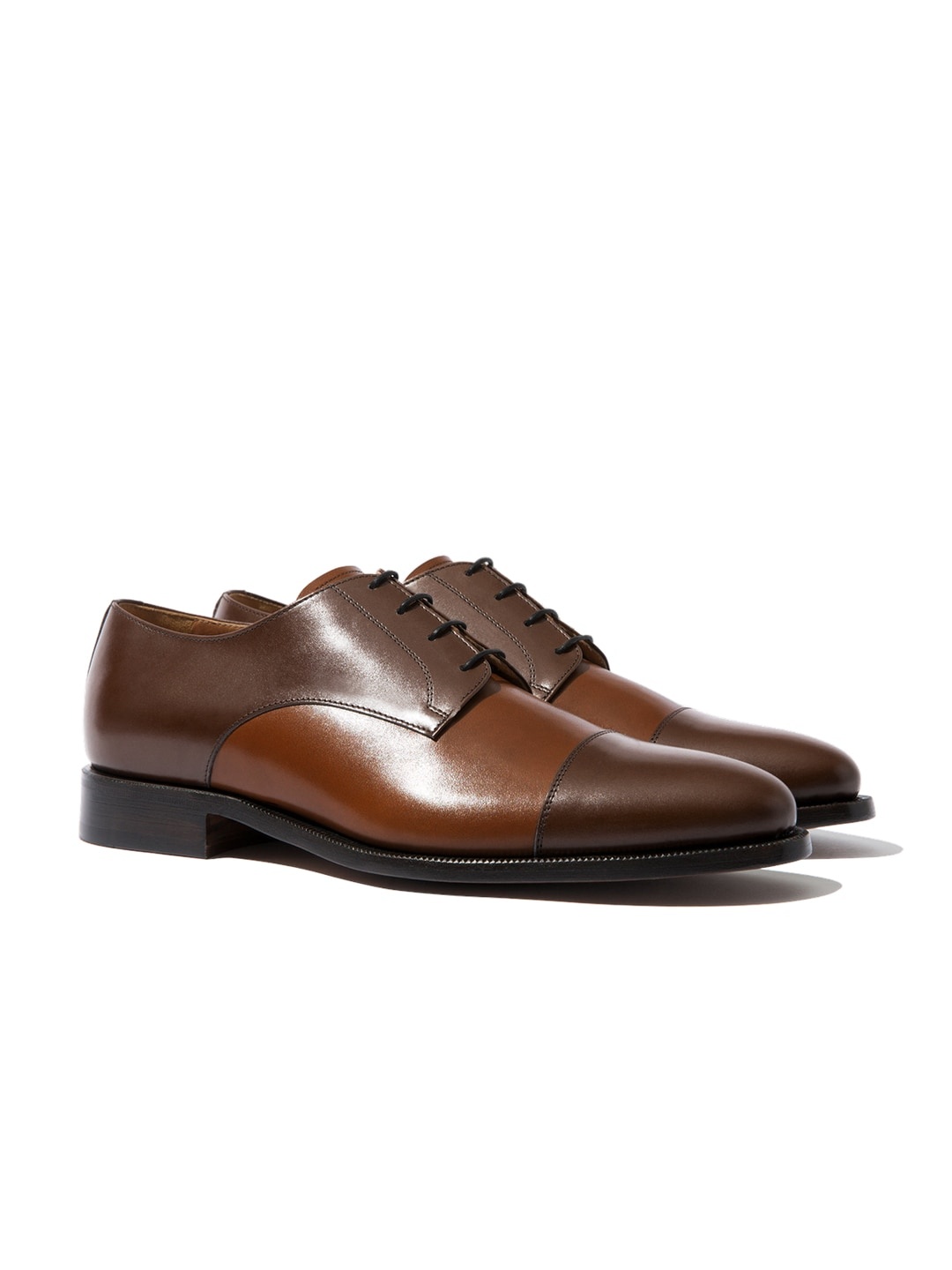 

Rapawalk Coffee Brown & Tan Handcrafted Standard Width Leather Derbys