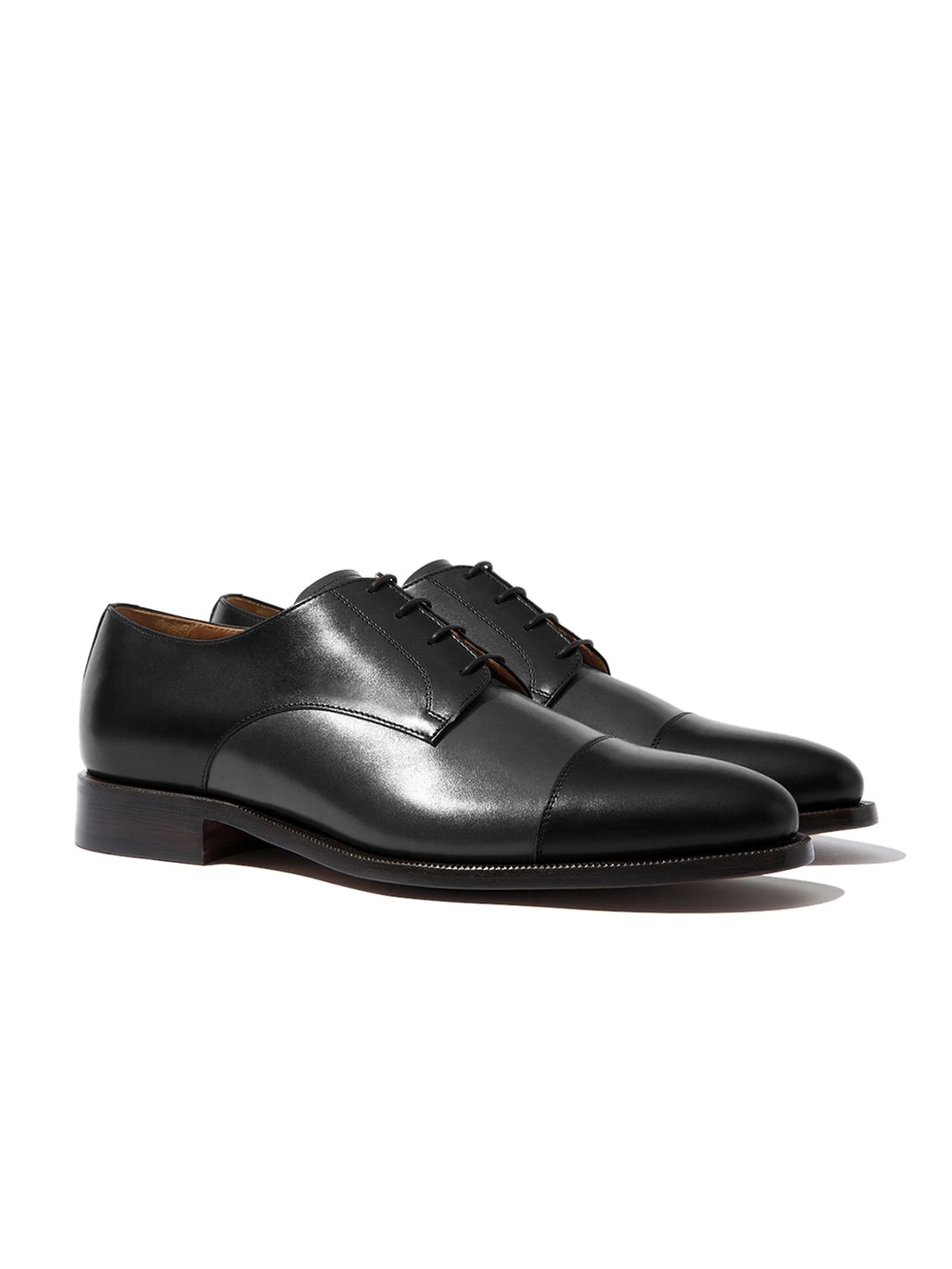 

Rapawalk Black & Grey Handcrafted Standard Width Leather Derbys