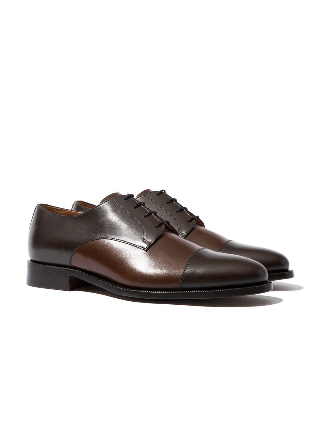 

Rapawalk Brown & Coffee Brown Handcrafted Standard Width Leather Derbys