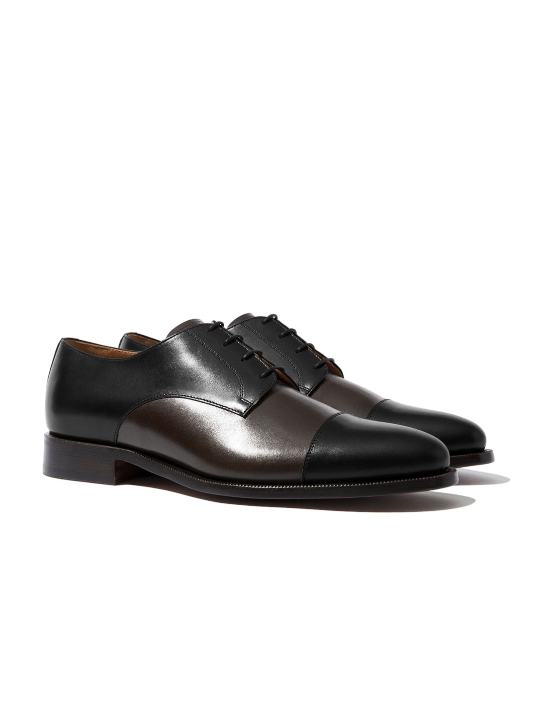 

Rapawalk Black & Brown Handcrafted Standard Width Leather Derbys