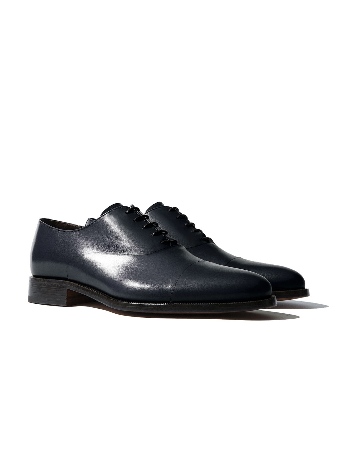 

Rapawalk Blue Handcrafted Standard Width Leather Oxfords