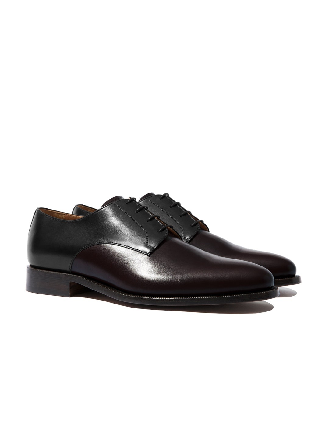 

Rapawalk Black & Burgundy Handcrafted Standard Width Leather Derbys