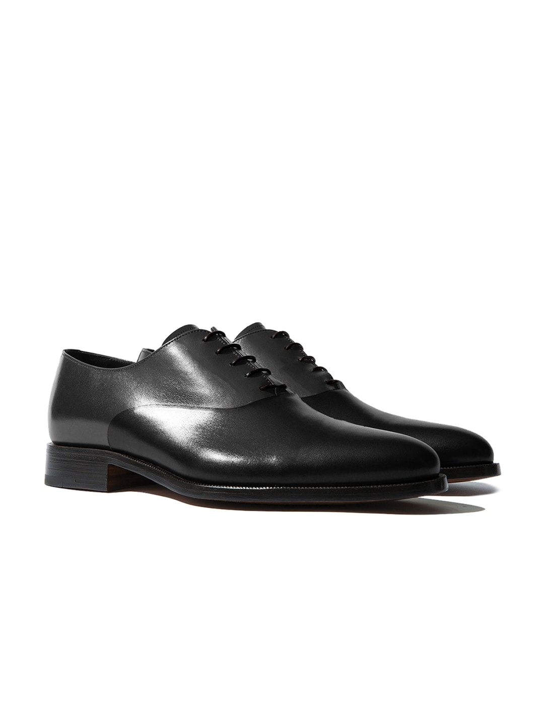 

Rapawalk Grey & Black Handcrafted Standard Width Leather Oxfords