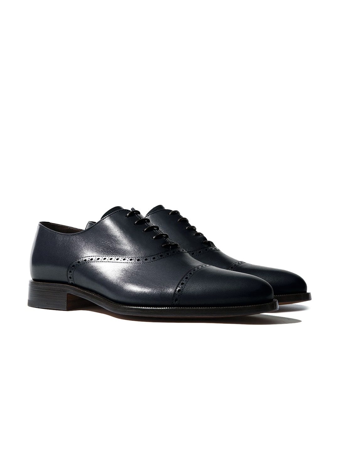 

Rapawalk Blue Handcrafted Standard Width Leather Oxfords