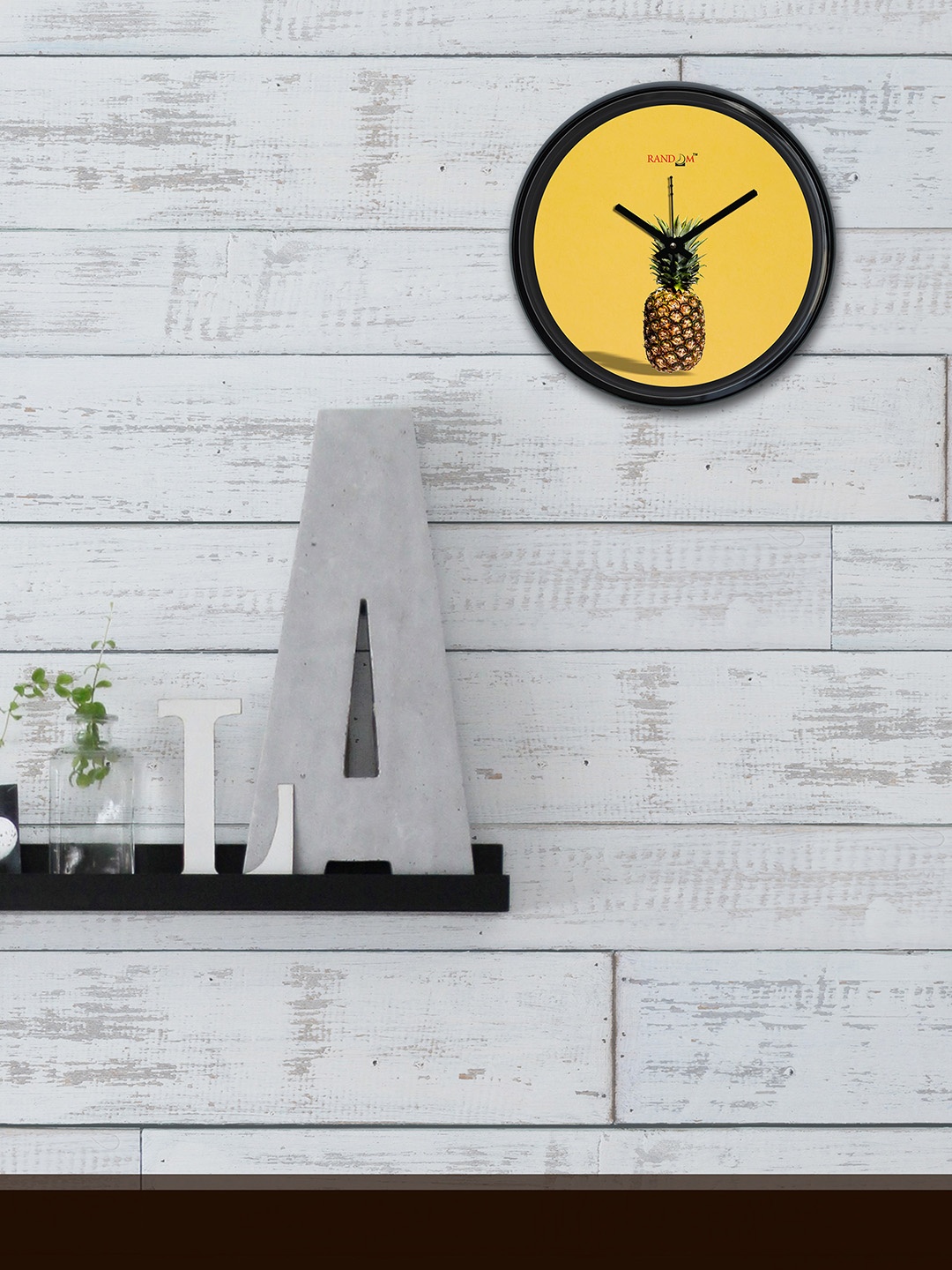

RANDOM Mustard Round Printed Analogue Wall Clock
