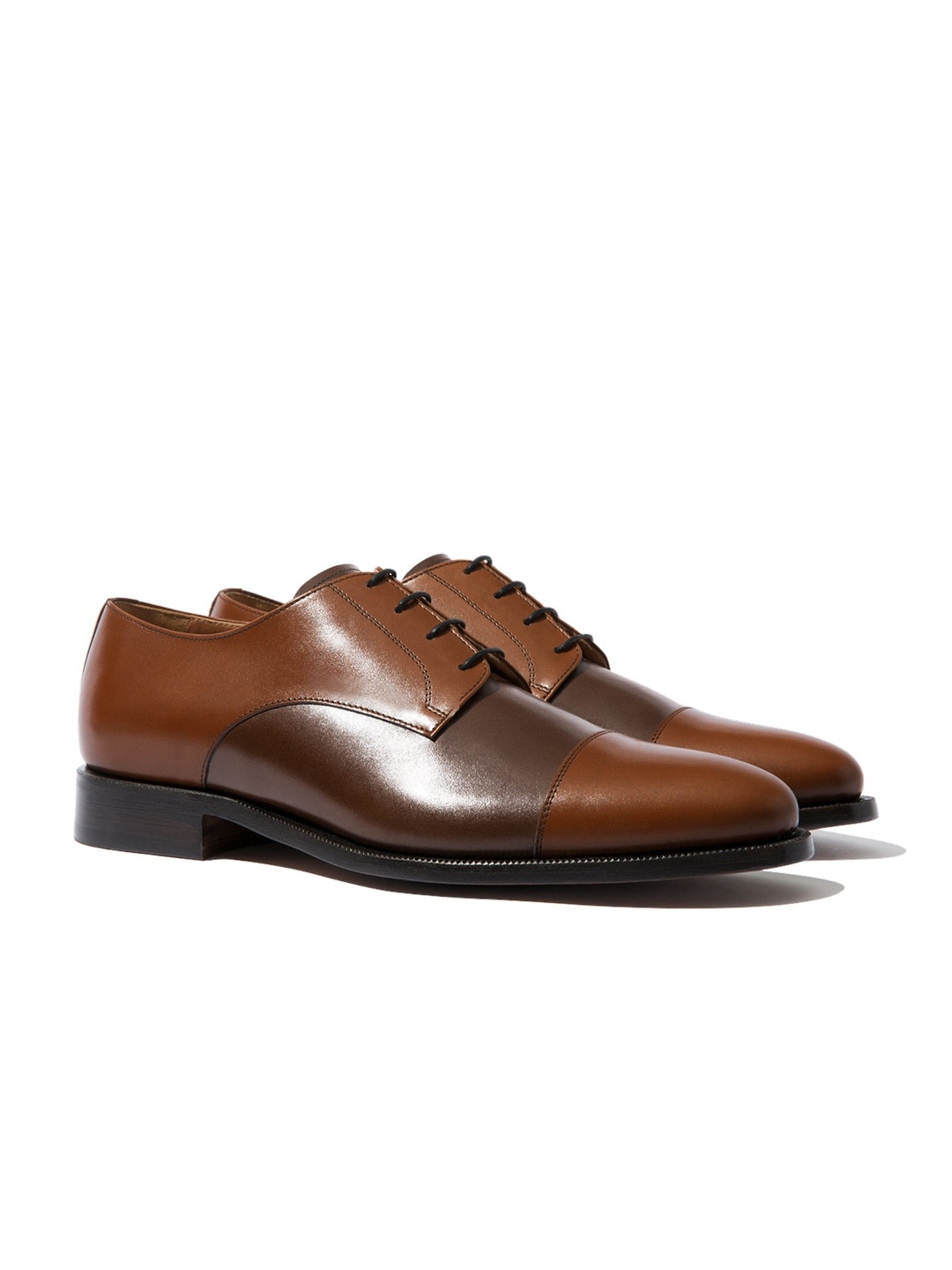 

Rapawalk Tan & Coffee Brown Handcrafted Standard Width Leather Derbys