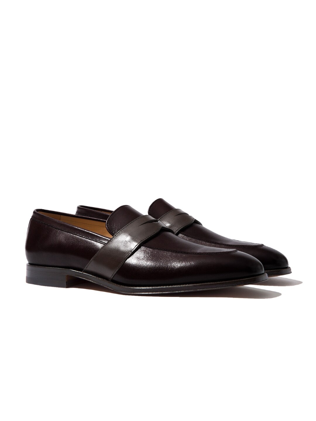 

Rapawalk Burgundy & Brown Handcrafted Standard Width Leather Slipons