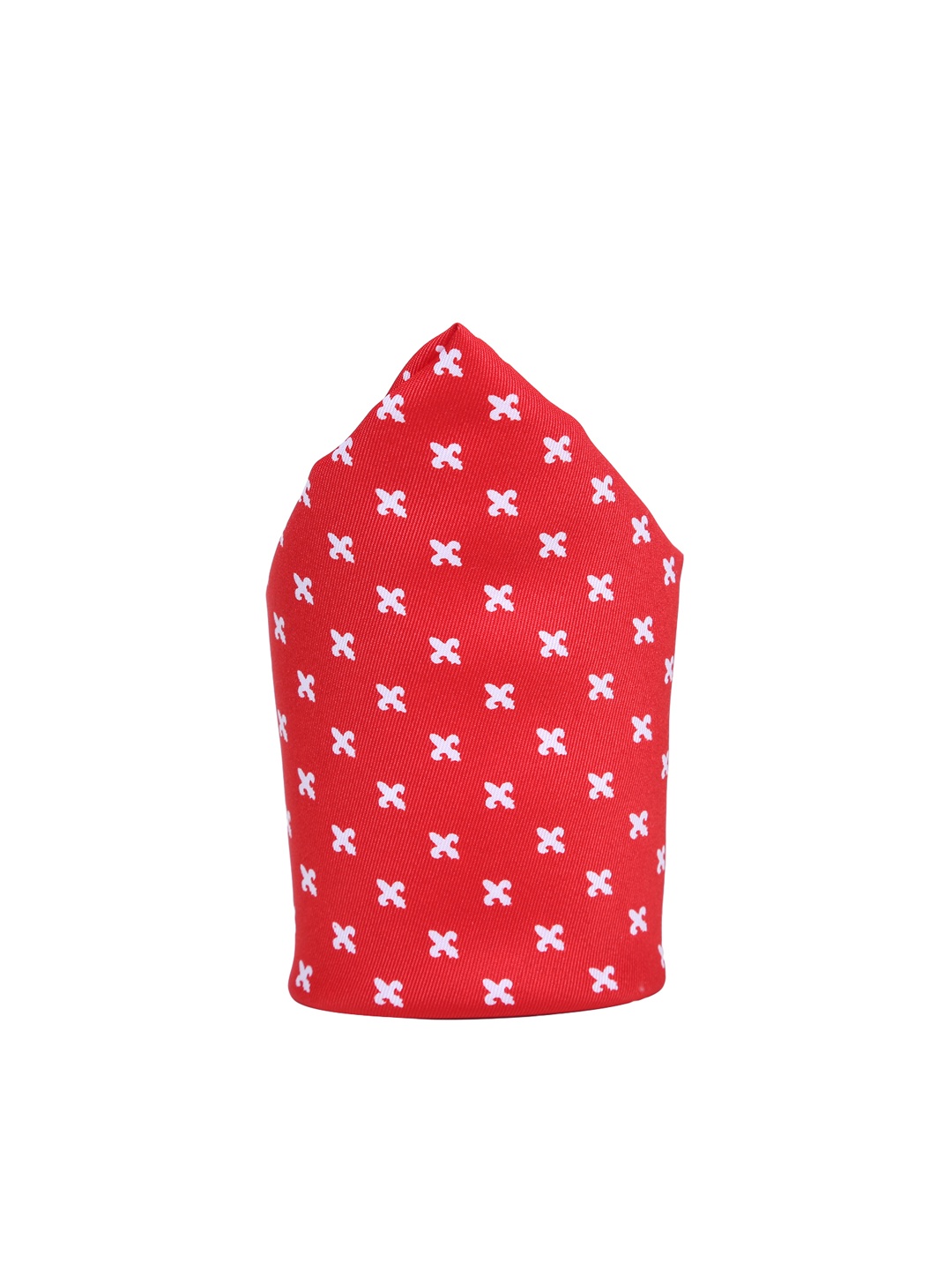 

Tossido Men Red and White Printed Pocket Square