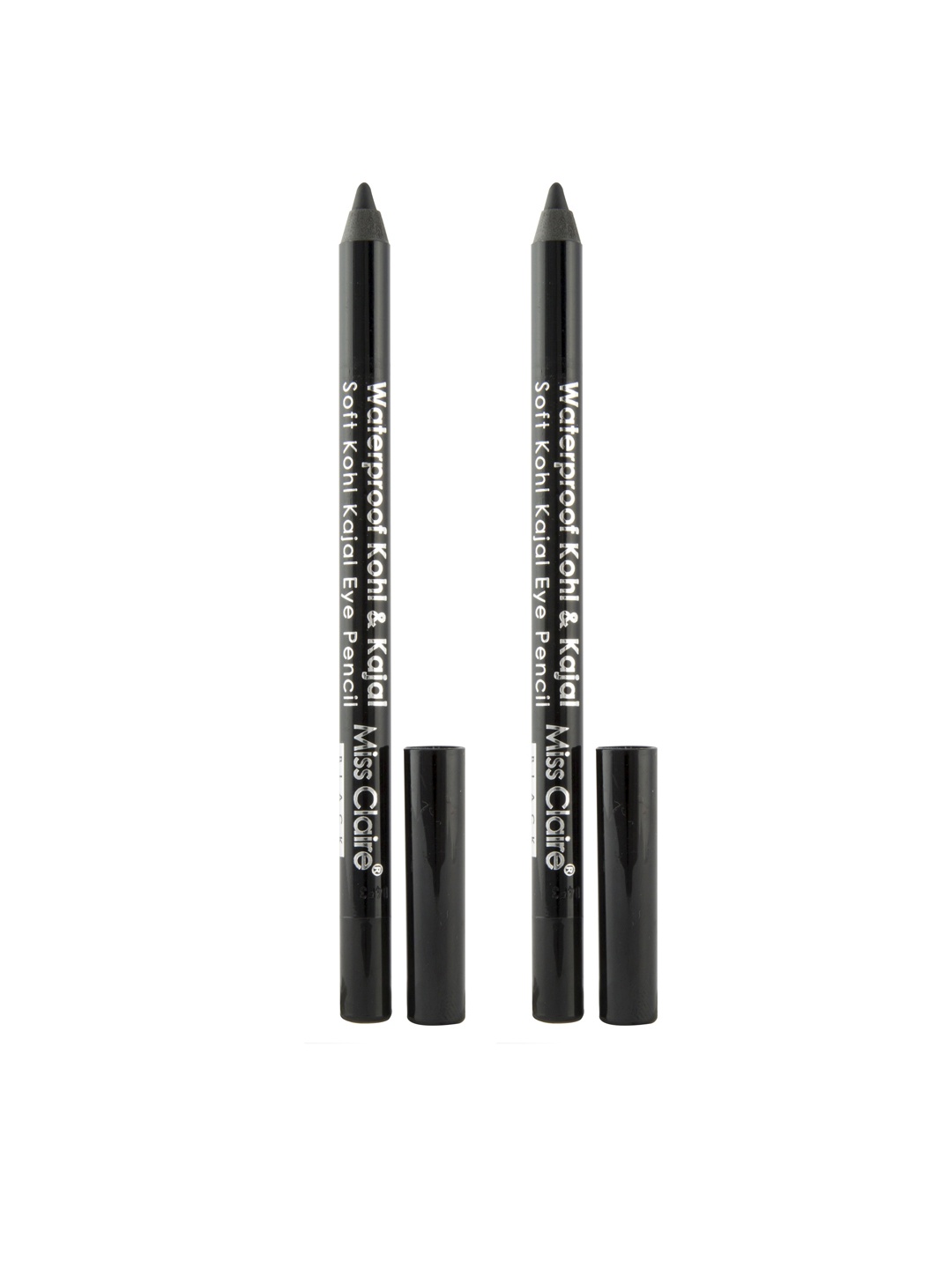

Miss Claire Set of 2 Black Cap Waterproof Soft Kohl Kajal Eye Pencils